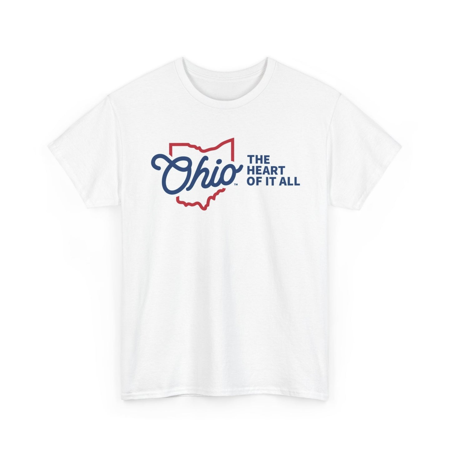 Ohio Heart State Logo BRAND NEW Apparel T Shirt Unisex Unisex Heavy Cotton Tee