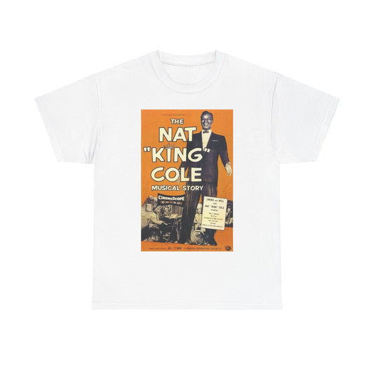 Nat King Cole Tshirt Vintage concert poster retro Unisex Heavy Cotton Tee
