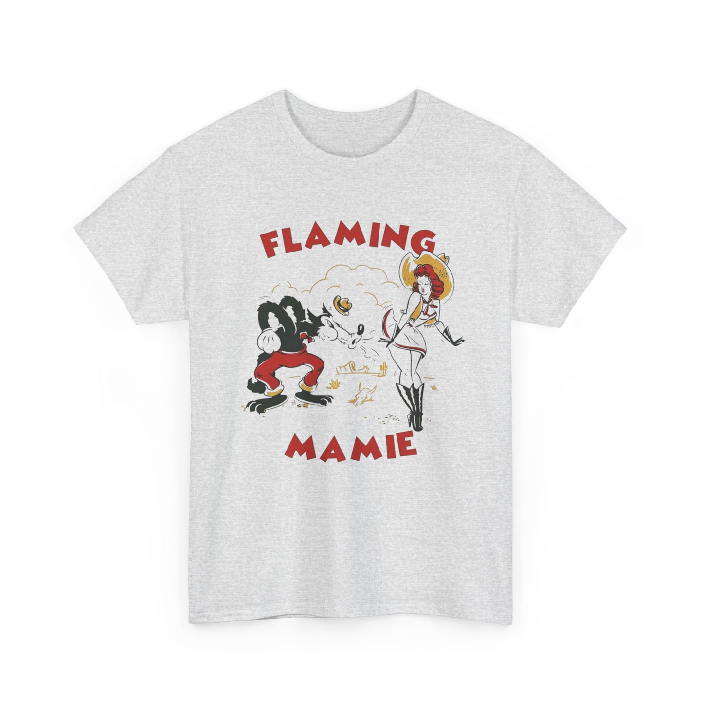 Flaming Mamie Vintage Graphic T Shirt Unisex Heavy Cotton Tee NEW Gift