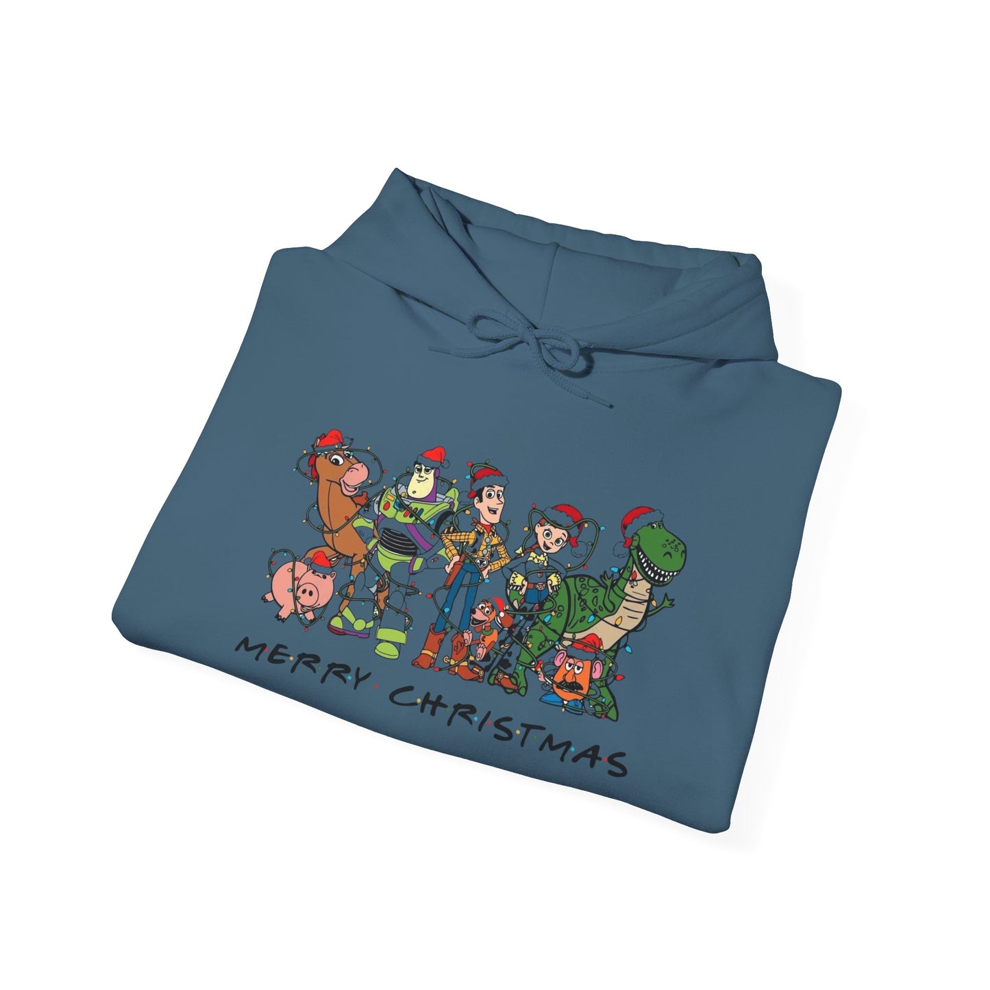 Merry Christmas Cartoons 90's Graphic Hoodie Unisex Heavy Hooded Sweatshirt