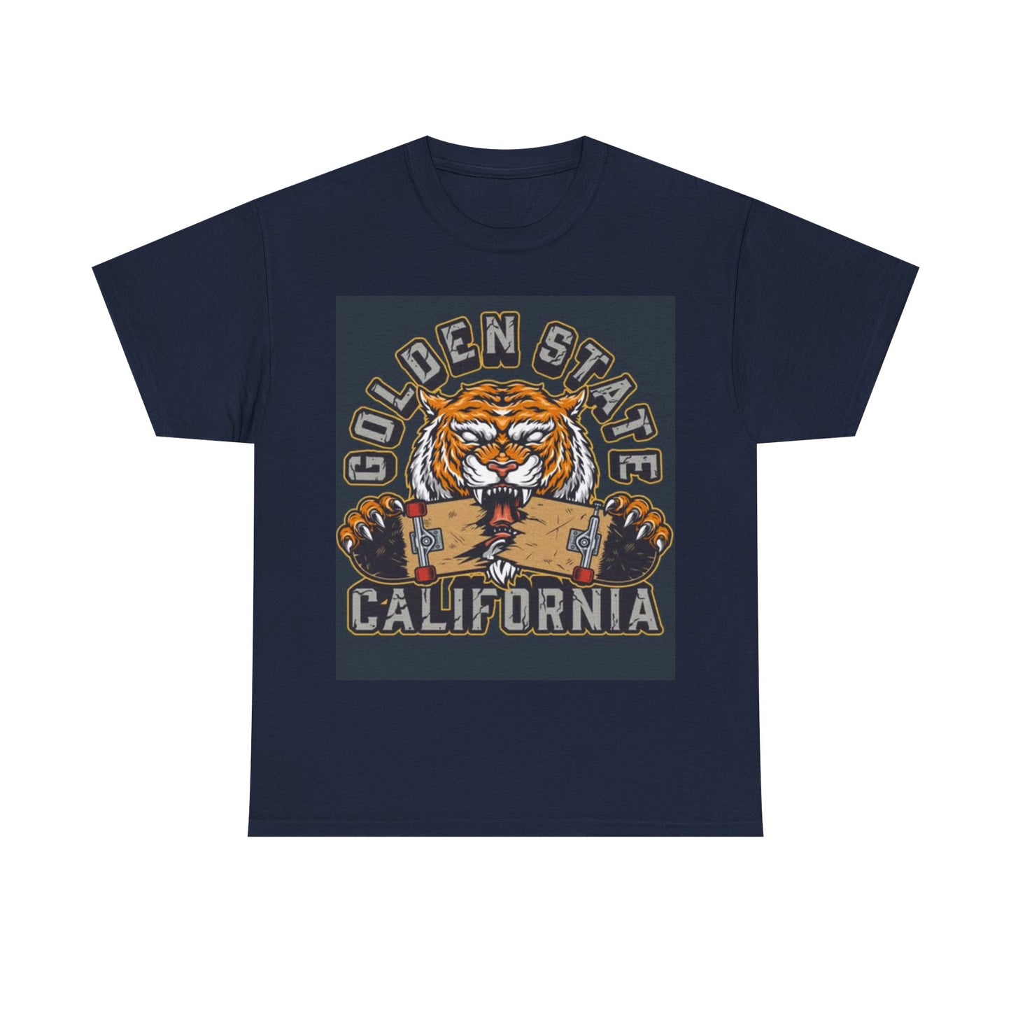Golden State California T shirt Vintage Skateboarding SB Tiger Graphic Unisex