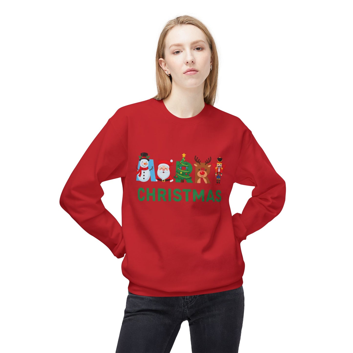 Merry Christmas Ornaments Sweater NEW Unisex Fleece Crewneck Sweatshirt