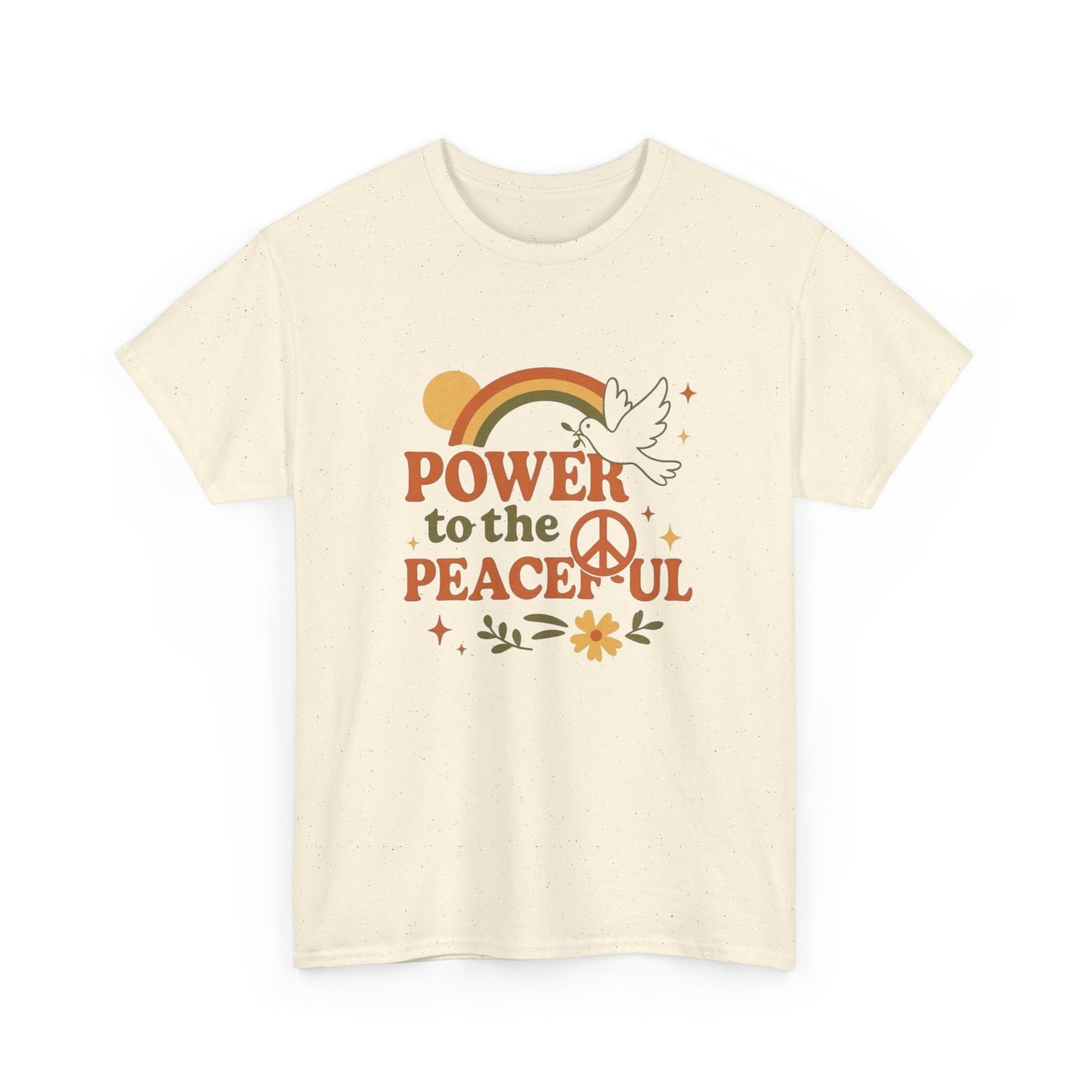 Power To The Peaceful Graphic T Shirt Adult NEW
