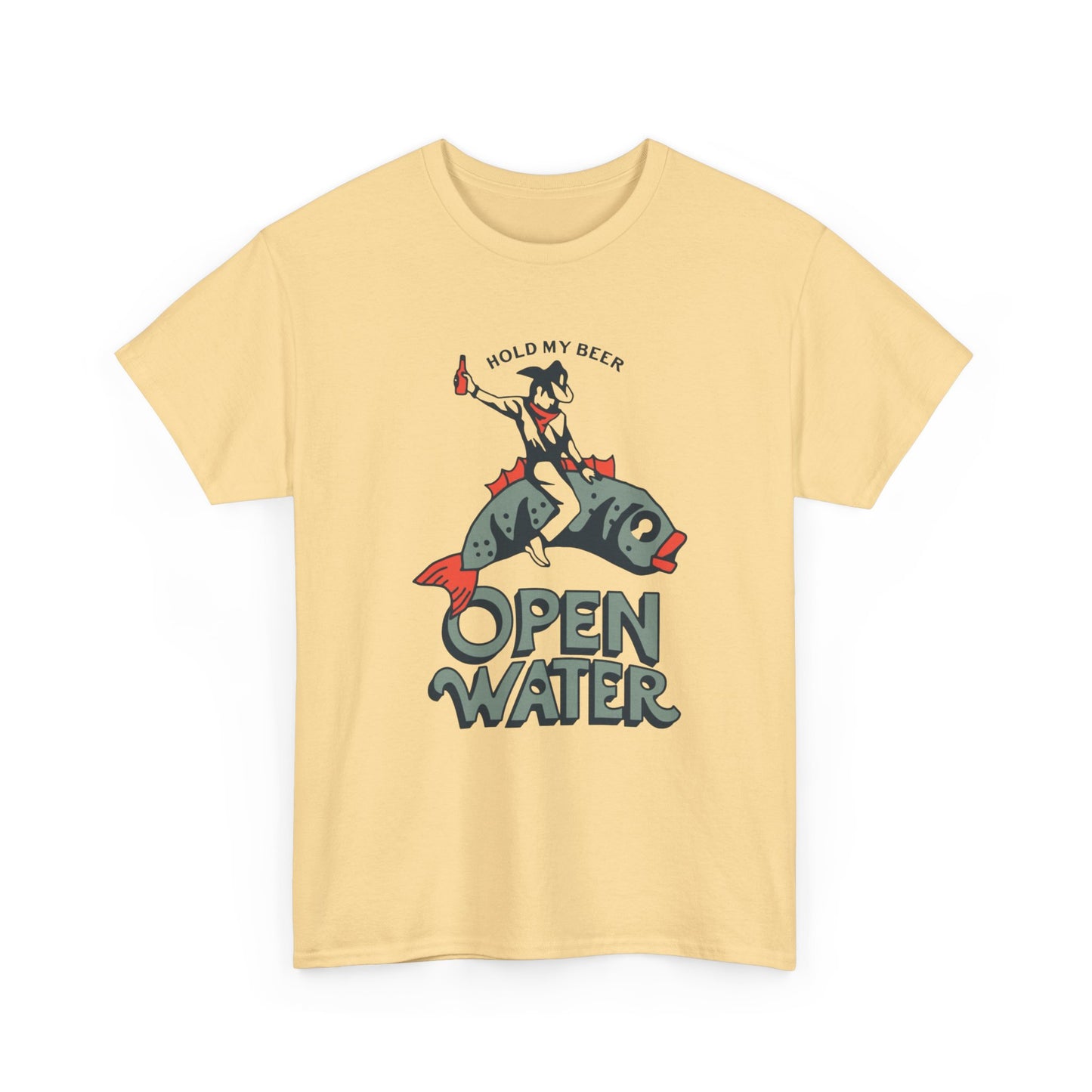 Hold My Beer Fishing Graphic T Shirt NEW ADULT Unisex Heavy Cotton Tee