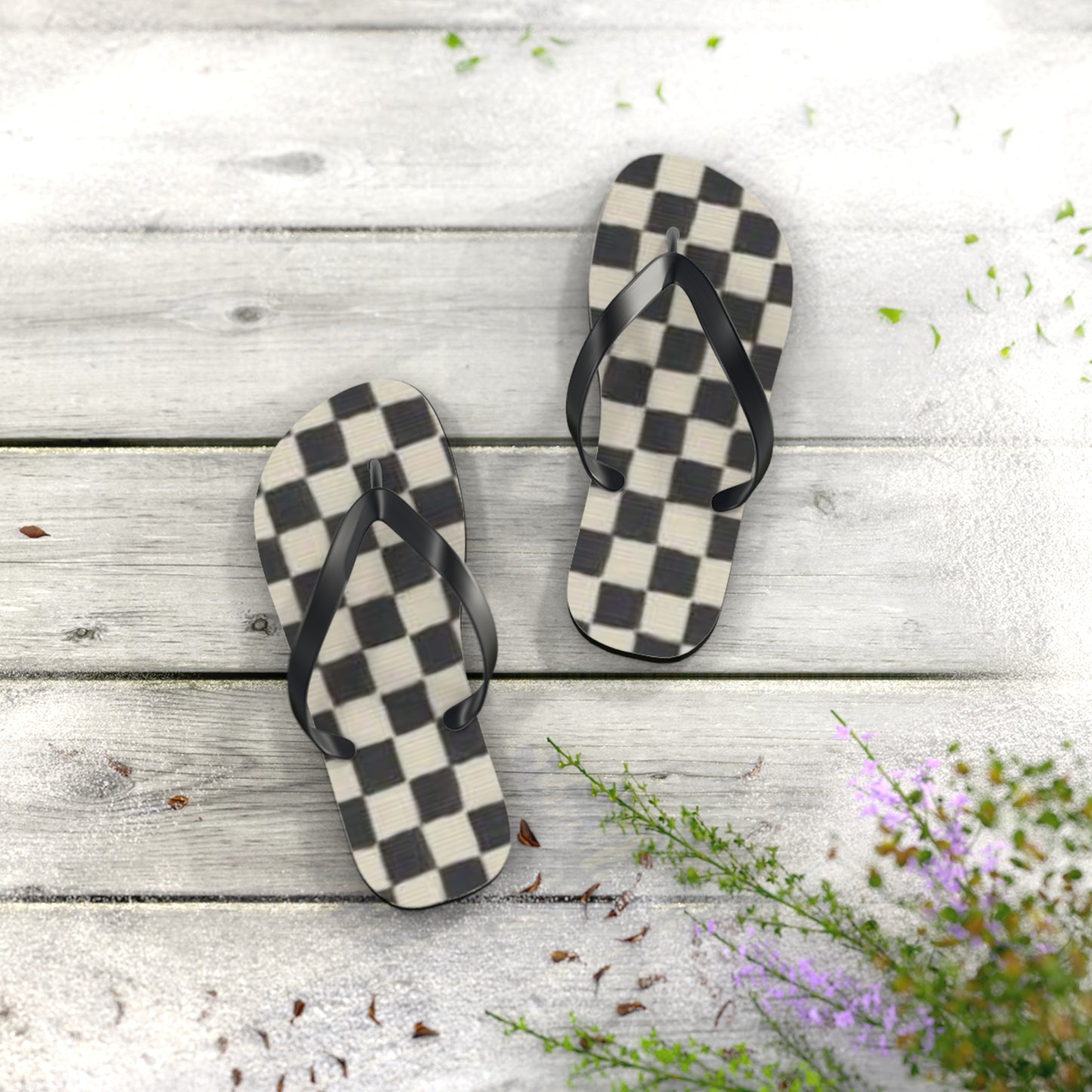 Black And White Sandals, Beach Shoes, Vacation Flip Flops, Pool Slides