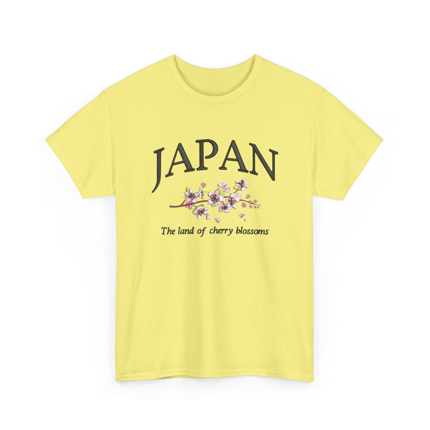 Japan Land Of The Cherry Blossoms Graphic T Shirt NEW Unisex Heavy Cotton Tee