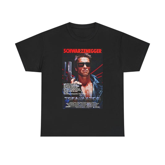 The Terminator Graphic T Shirt Movie Poster Unisex Heavy Cotton Tee