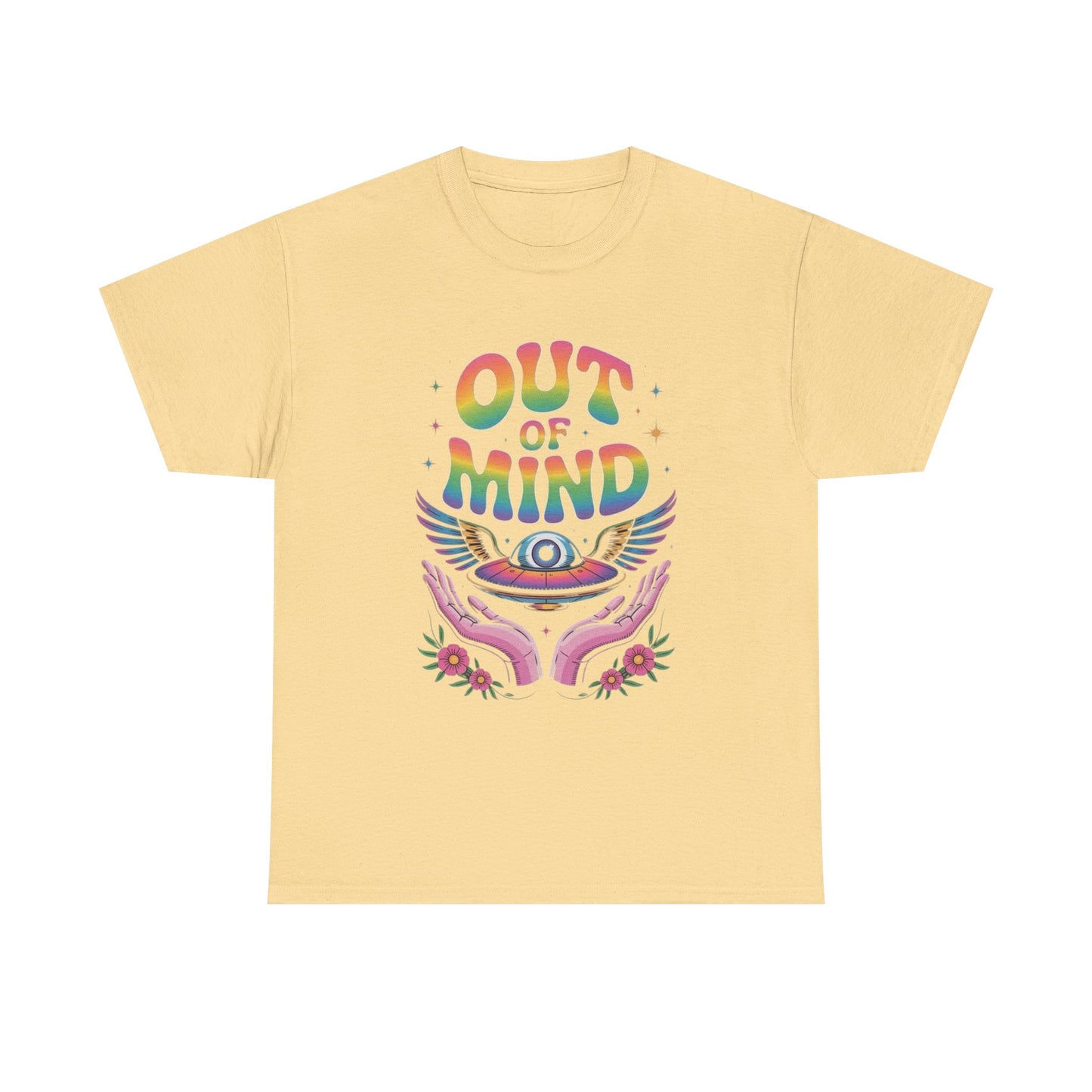 Out Of Mind Groovy Graphic T Shirt Unisex Heavy Cotton Tee