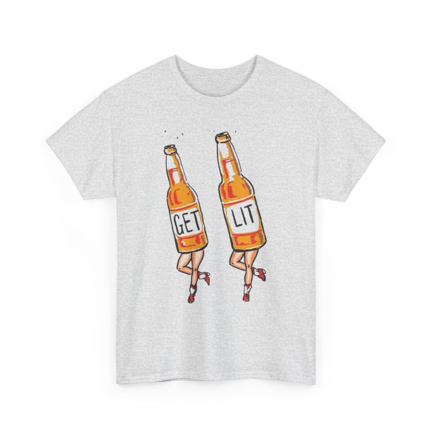 Get Lit Funny Beers Graphic T Shirt NEW ADULT Tee