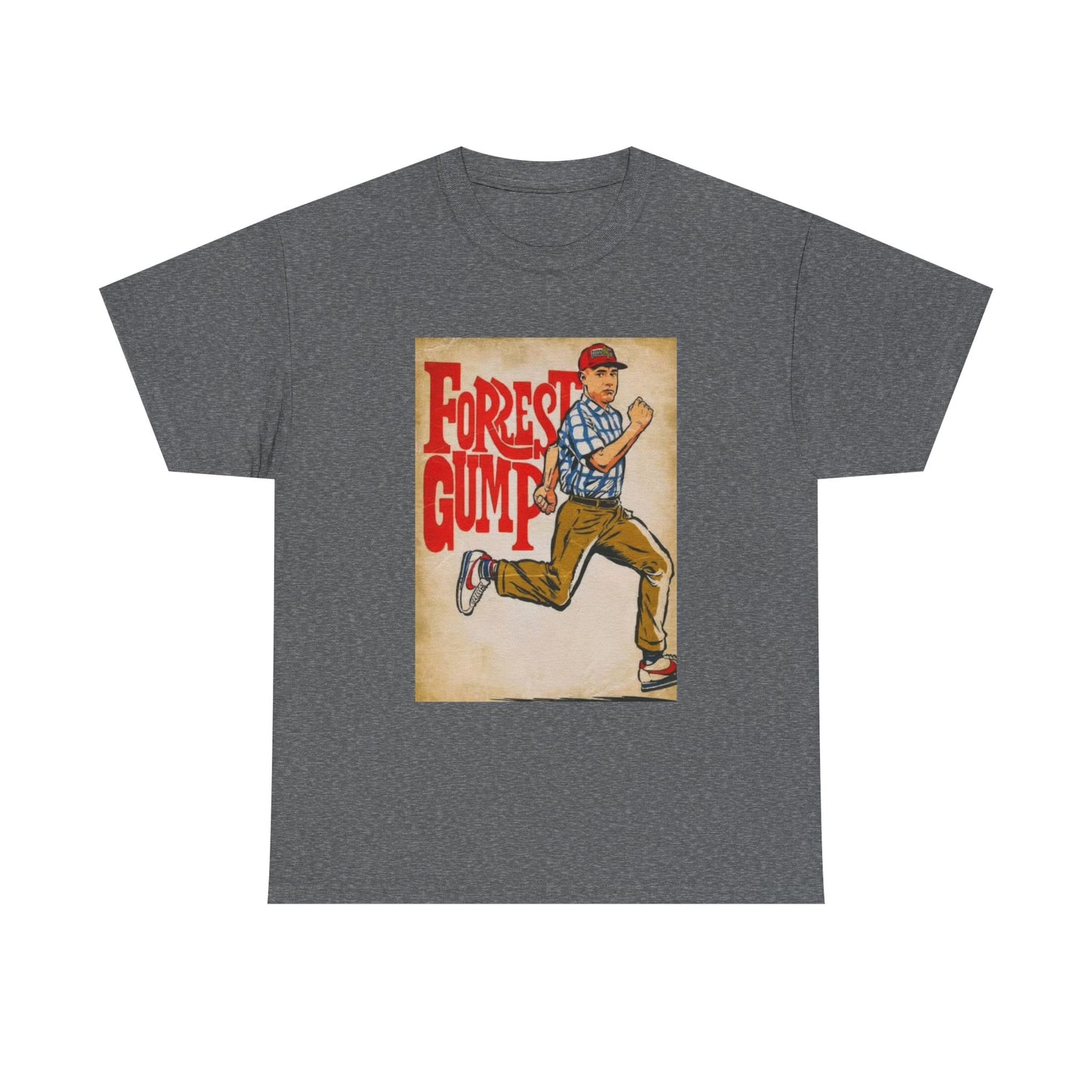 Forrest Gump Tshirt Vintage Retro Movie Poster Unisex Heavy Cotton Tee