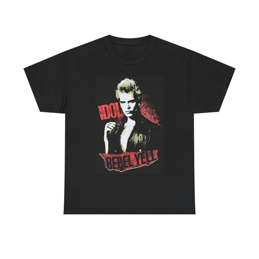 Billy Idol Rebel Yell Tshirt Vintage album Art Unisex Heavy Cotton Tee