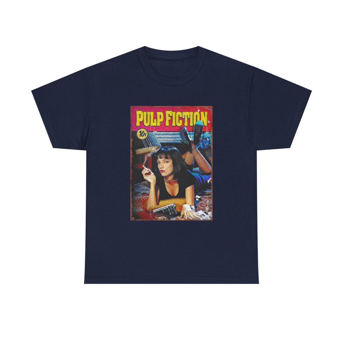Pulp fiction T-shirt vintage graphic retro movie poster Unisex Heavy Cotton Tee
