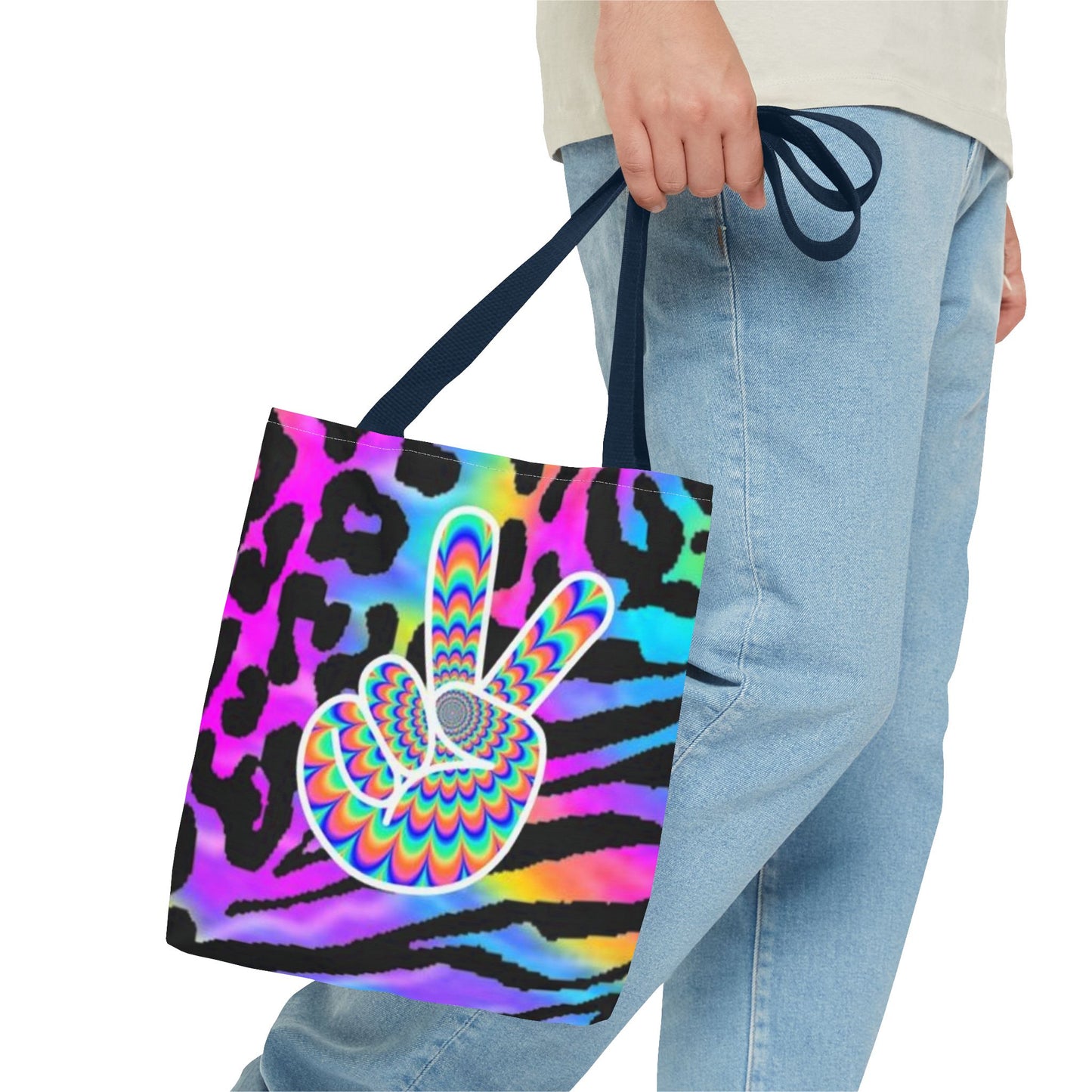 Peace Sign NEON All Over Print BRAND NEW Purse, Pocketbook,Travel Tote Bag