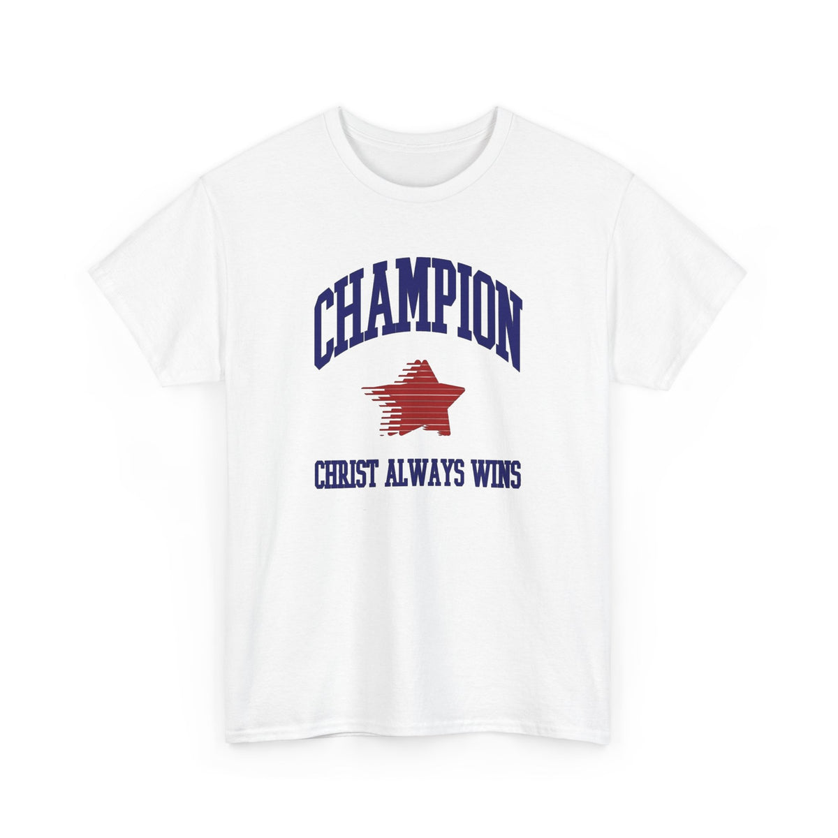Champion Christ Always Wins Graphic T Shirt Men's Jesus Heavy Cotton Tee