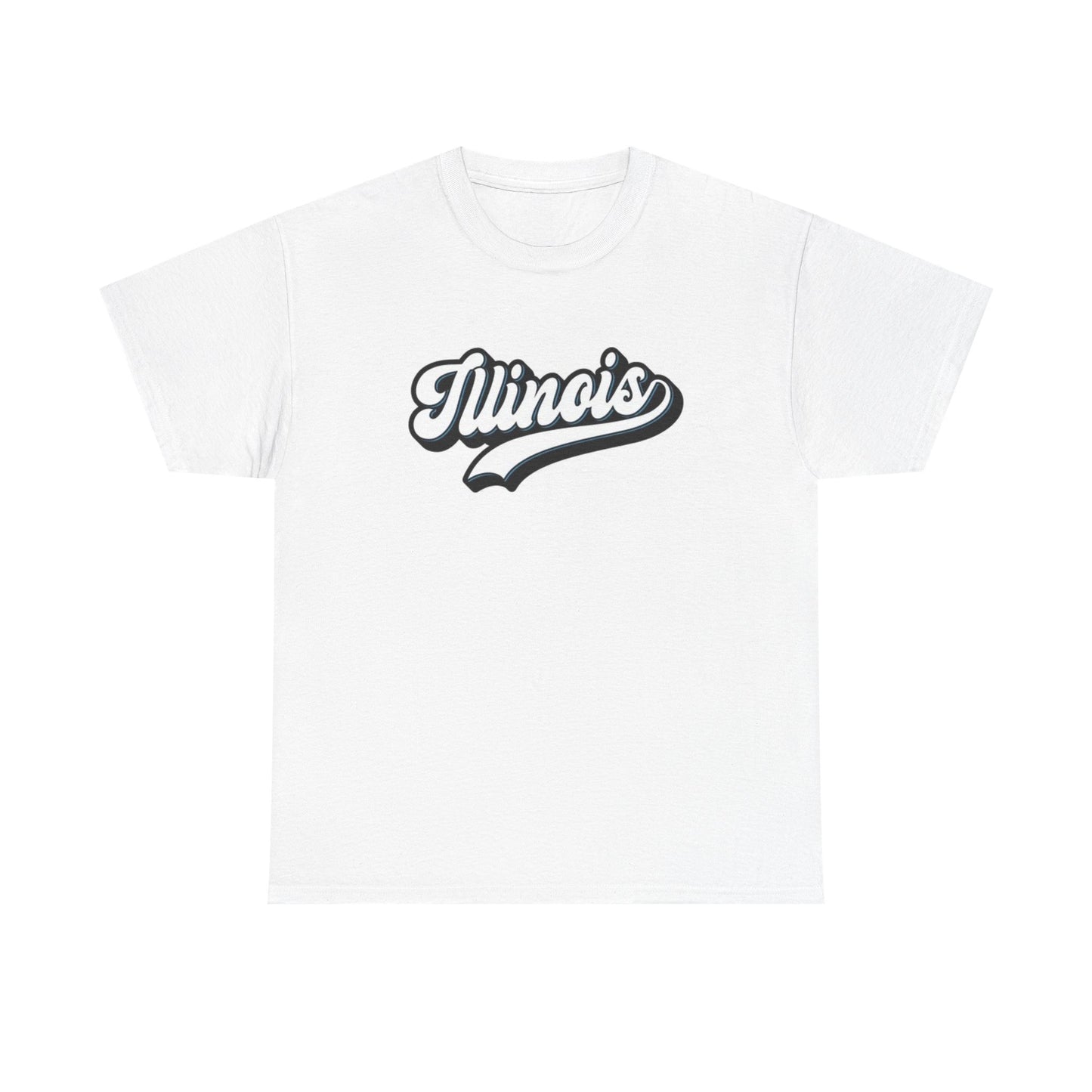 Illinois State Logo BRAND NEW Apparel T Shirt Unisex Unisex Heavy Cotton Tee 5