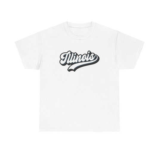 Illinois State Logo BRAND NEW Apparel T Shirt Unisex Unisex Heavy Cotton Tee 5
