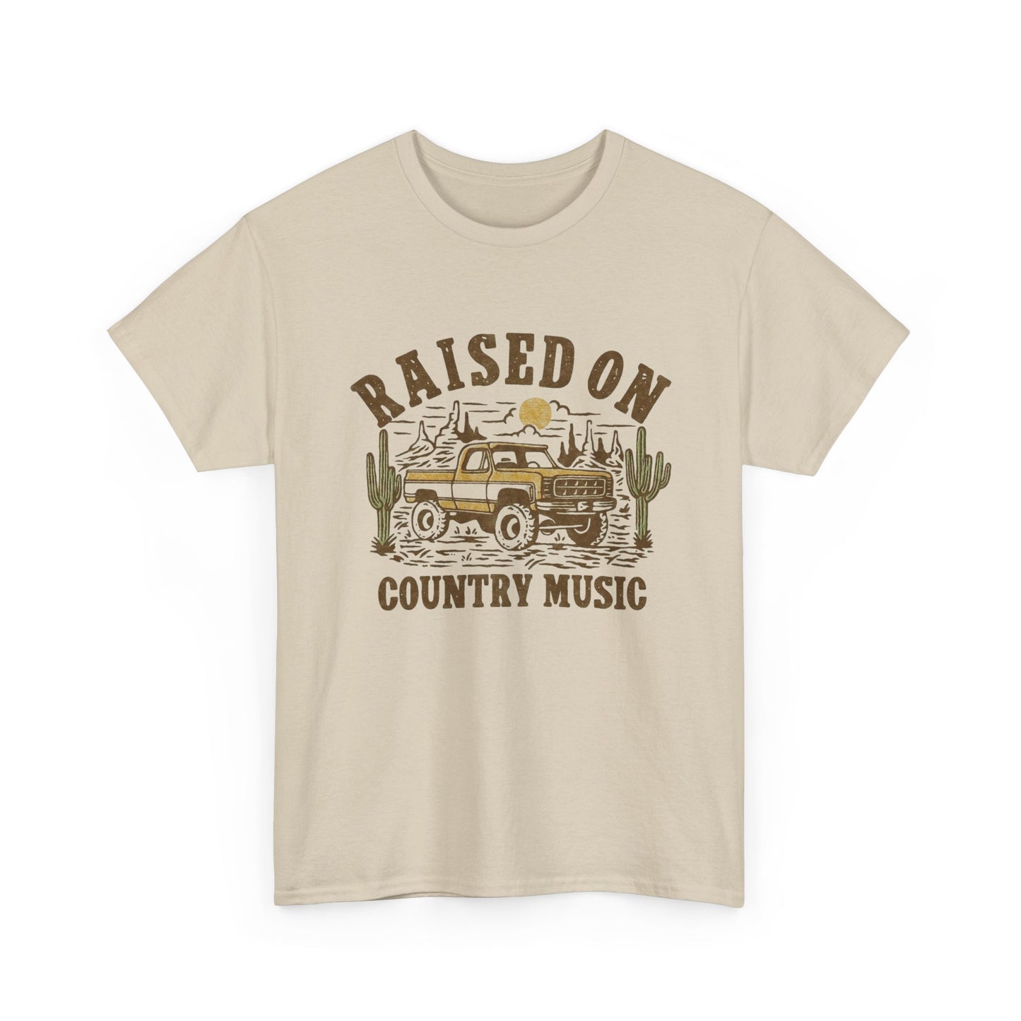 Raised On Country Music Graphic T Shirt ADULT NEW