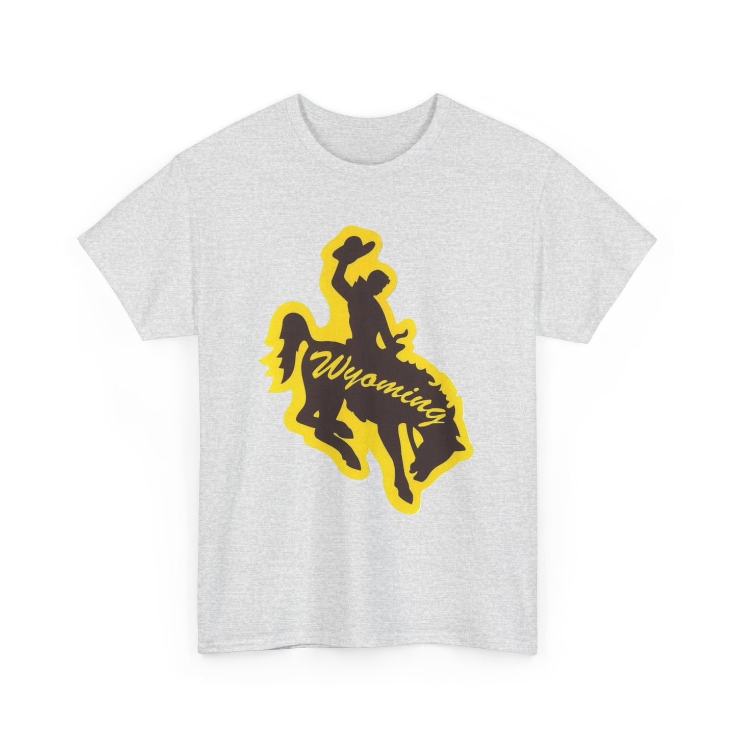 Wyoming Cowboy Graphic T Shirt NEW ADULT Unisex Heavy Cotton Tee