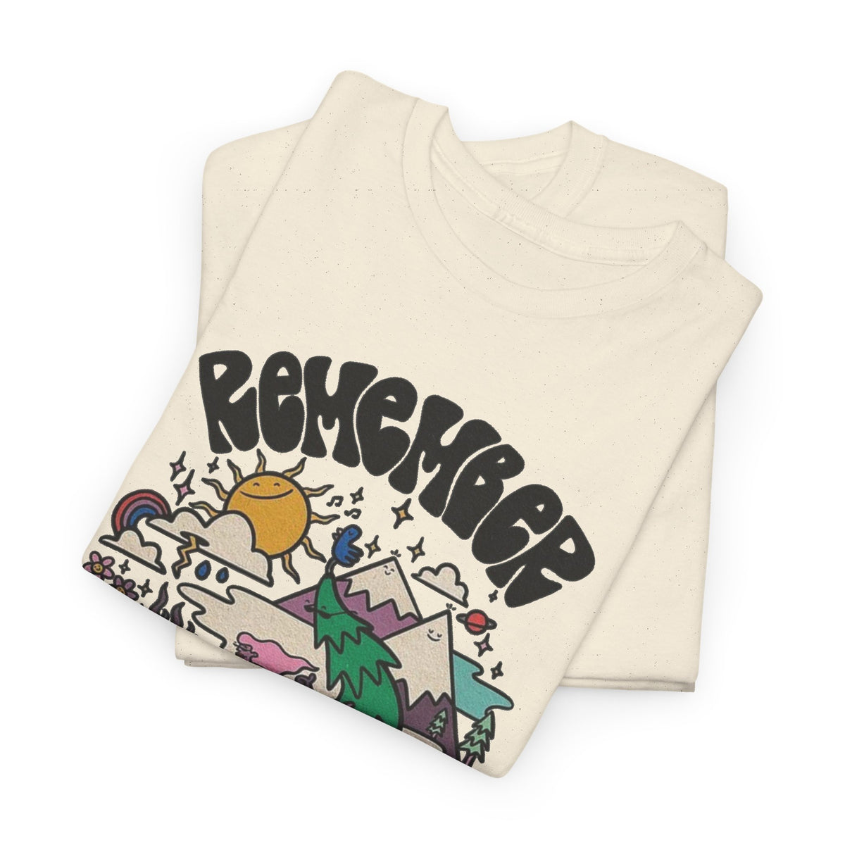 Remember Your Not Alone Graphic T Shirt Men's Art Heavy Cotton Tee