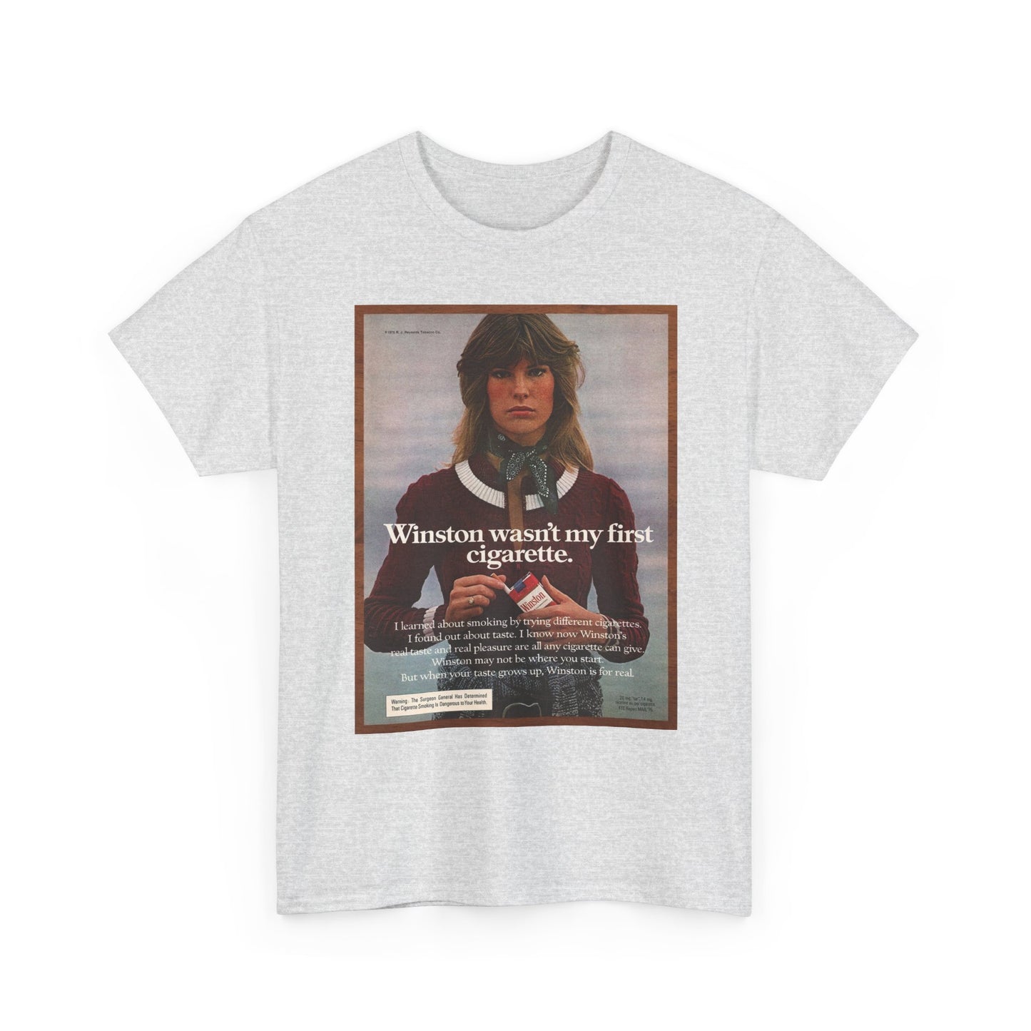 Winston T Shirt Funny Cigarette Poster Vintage Unisex Heavy Cotton Tee