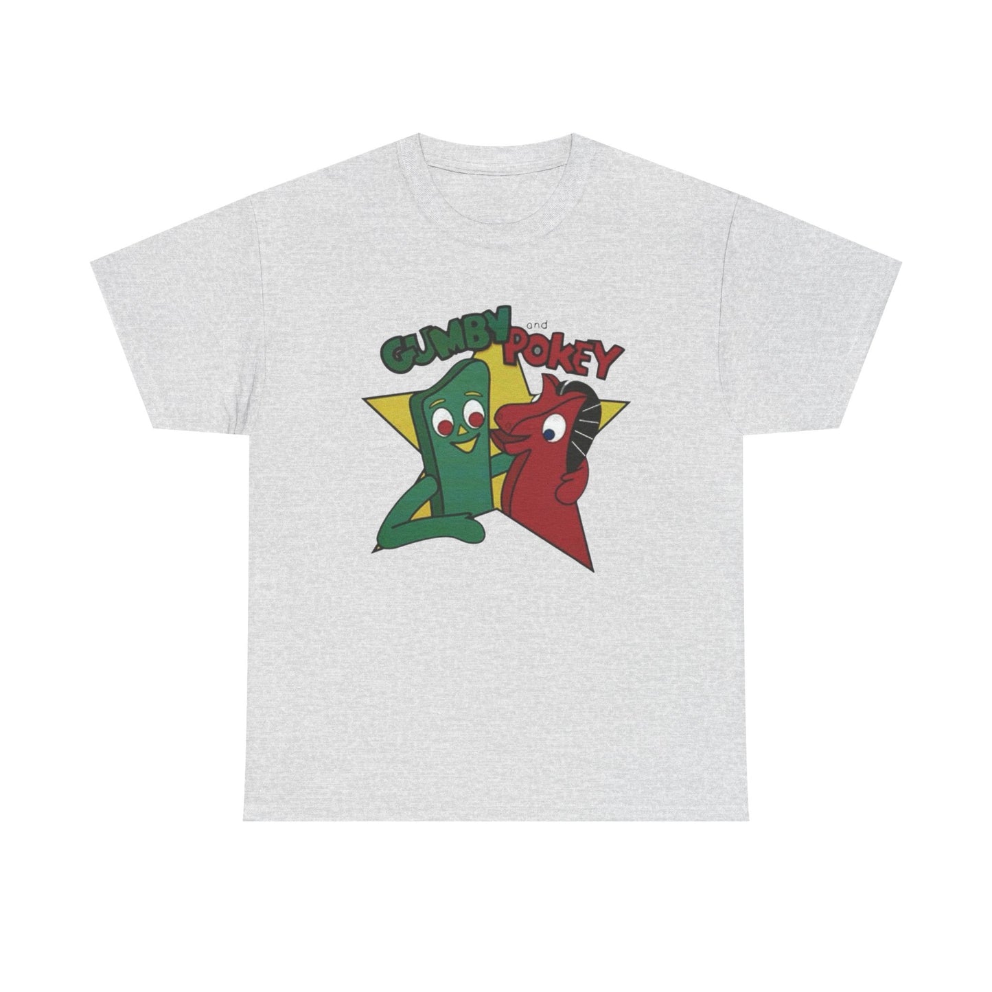 Gumby And Pokey Vintage Cartoon Graphic T Shirt S-5XL NEW Unisex Heavy Cotton