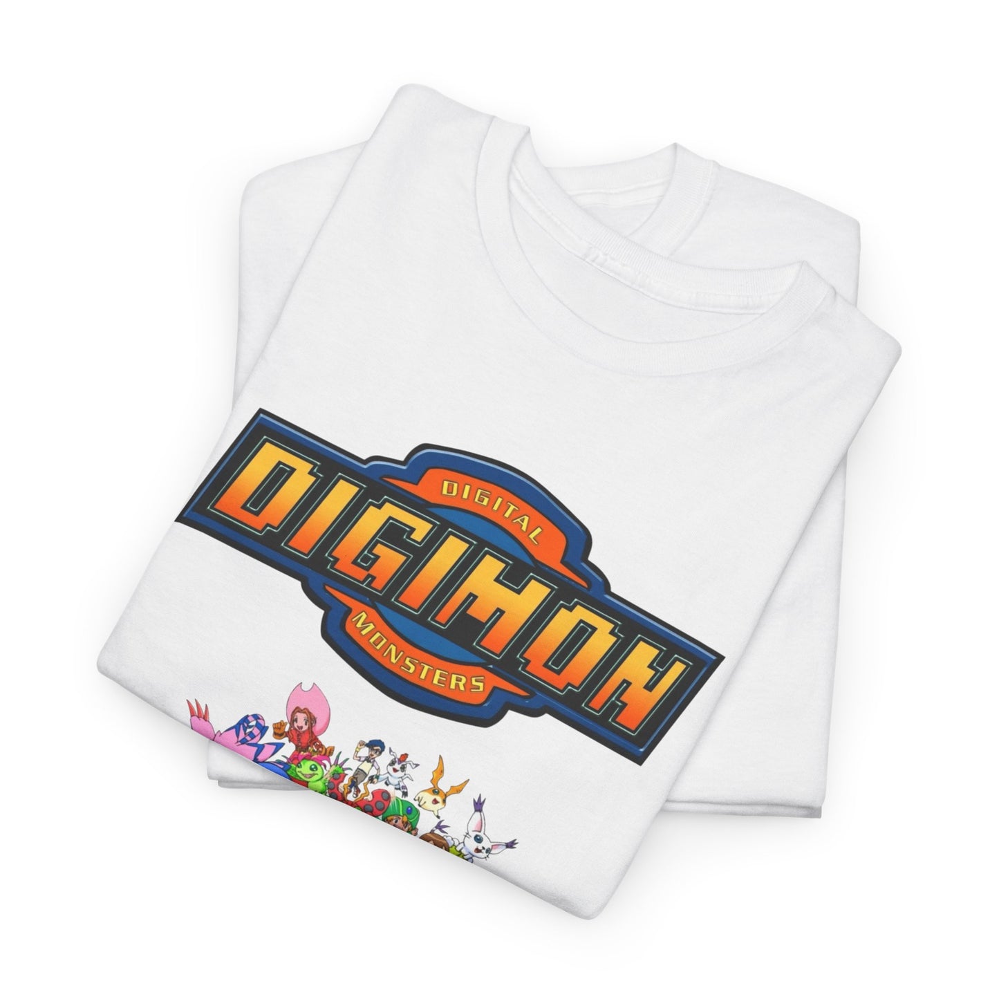 Digimon Retro 90's Kids Vintage Graphic T Shirt Unisex Heavy Cotton Tee
