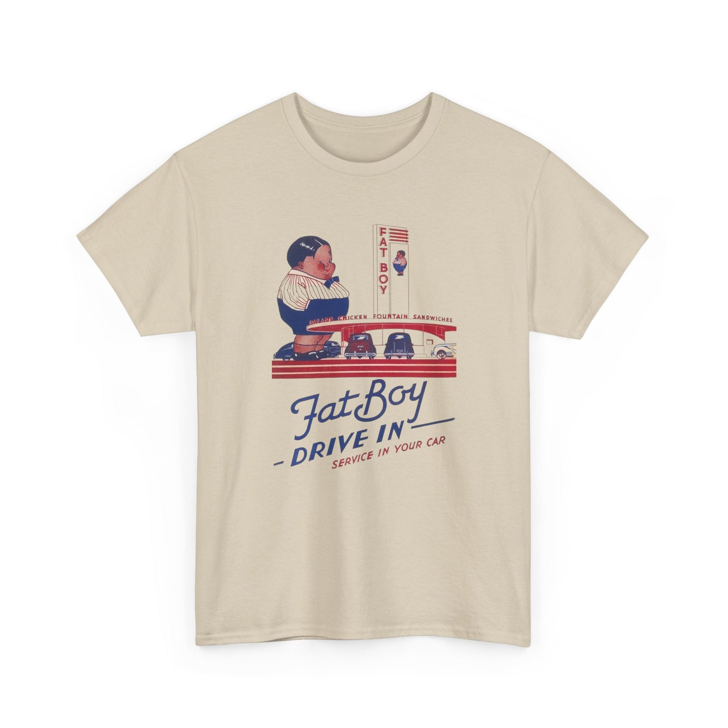 Fatboy Burger Vintage Graphic T Shirt NEW ADULT