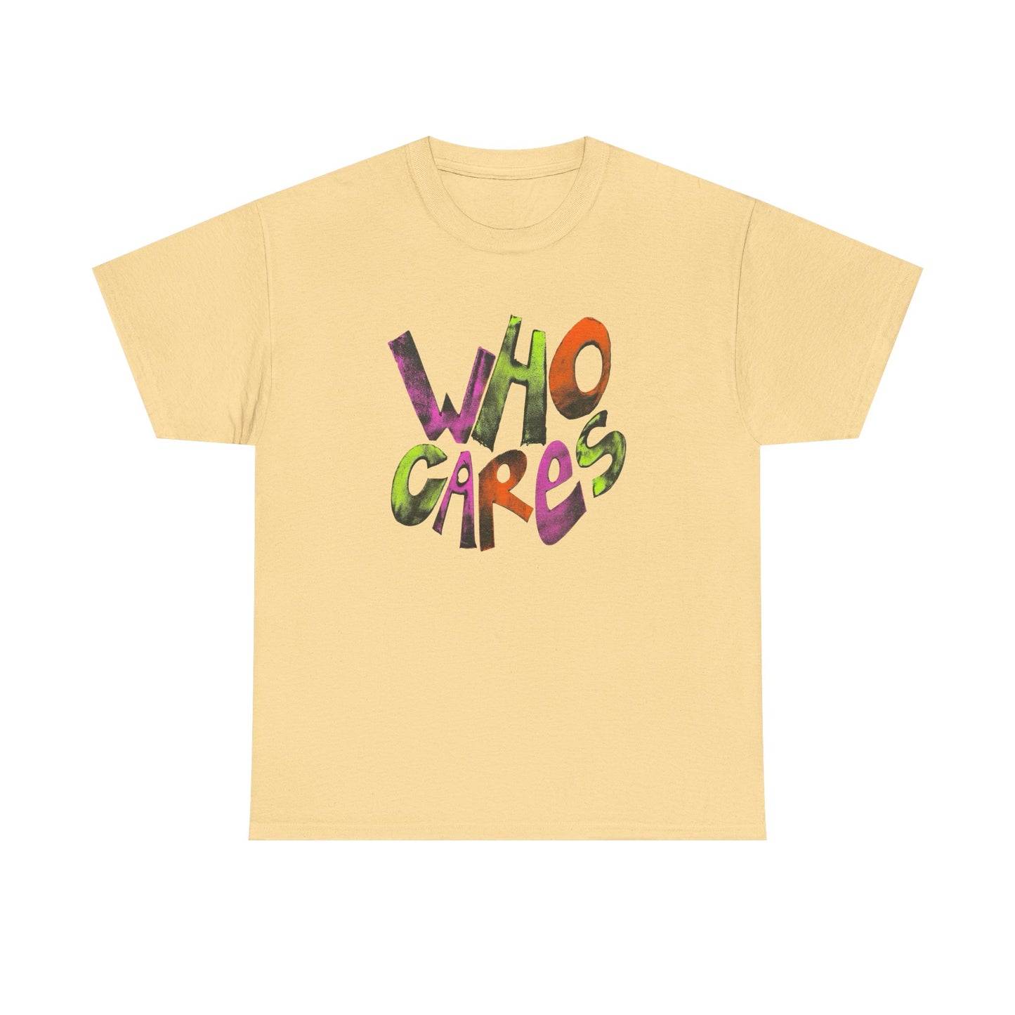 Who Cares Graphic T-Shirt Unisex Heavy Cotton Tee