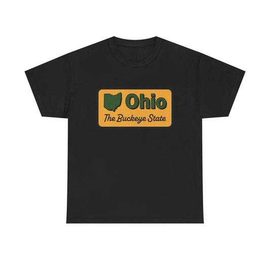 Ohio The Buckeye State Graphic T Shirt ADULT NEW Unisex Heavy Cotton Tee