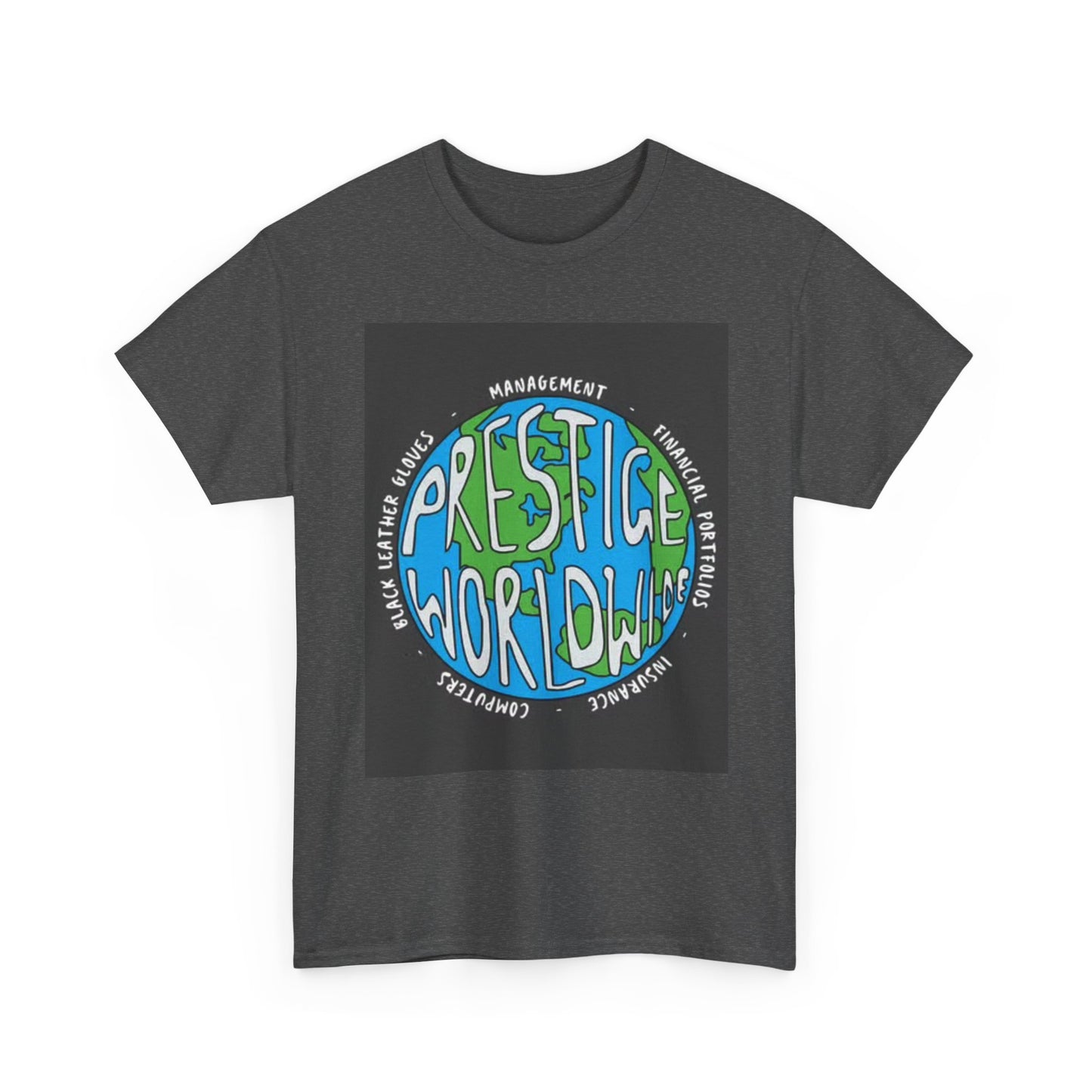 Prestige Worldwide Graphic T Shirt BRAND NEW Apparel Unisex Heavy Cotton Tee