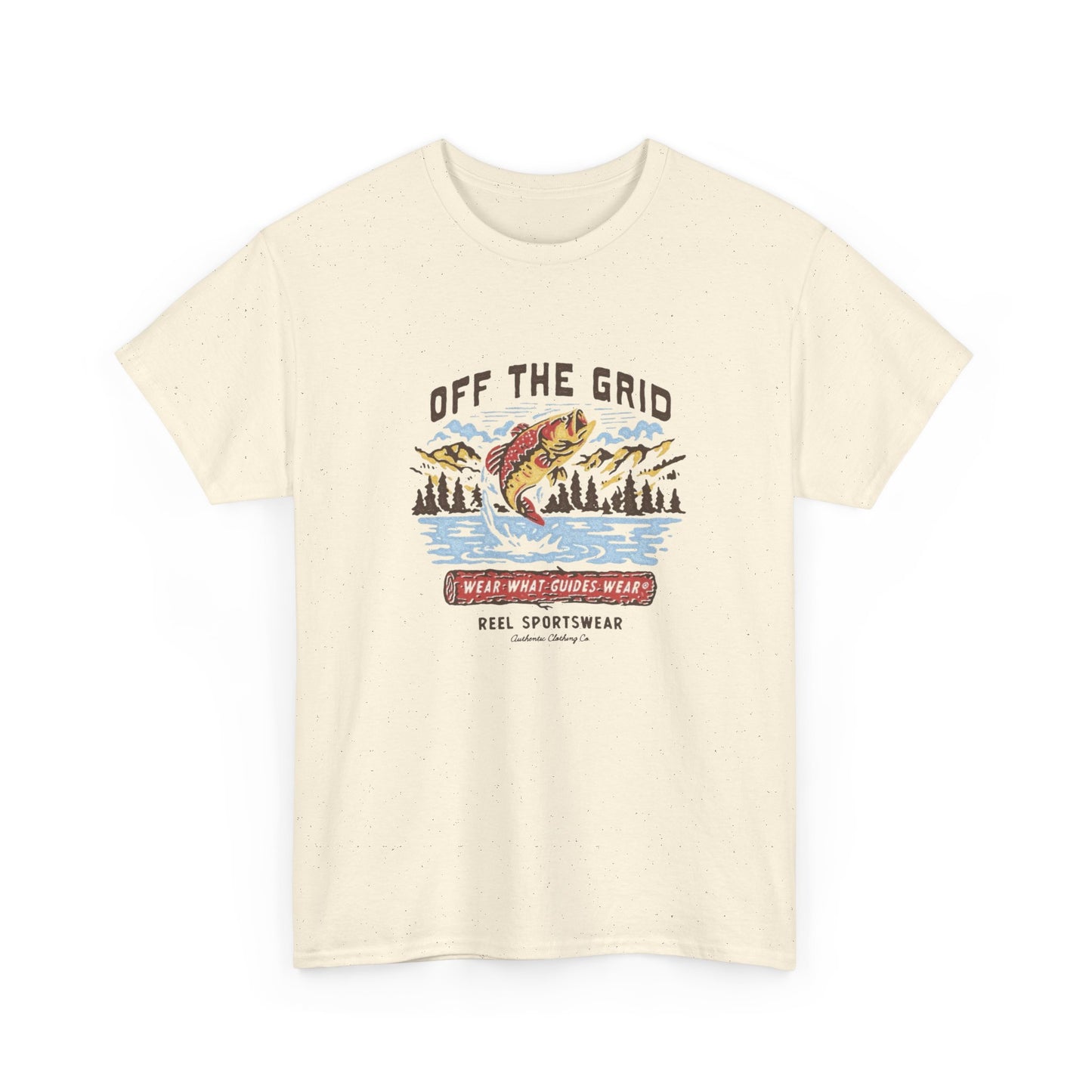Off The Grid Fishing Graphic T Shirt Unisex Heavy Cotton Tee