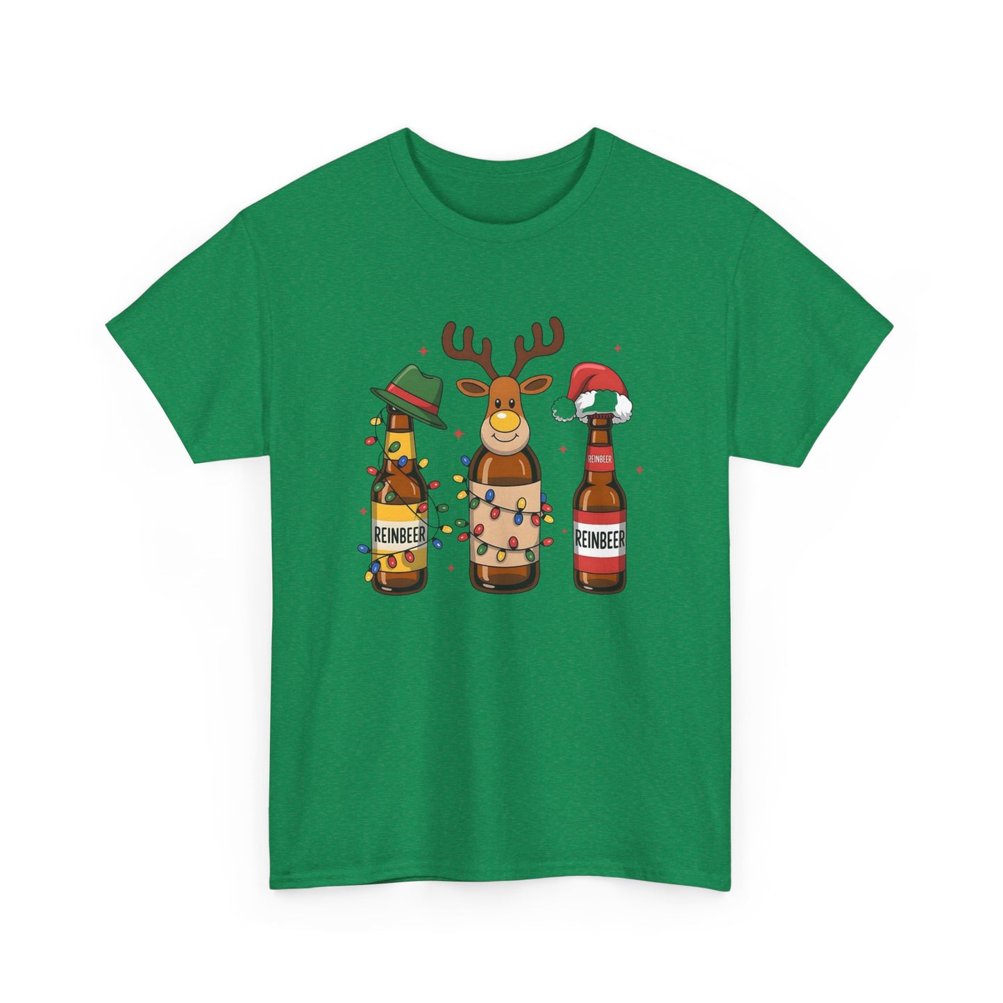 Christmas Beers Reindeer Graphic T Shirt NEW ADULT