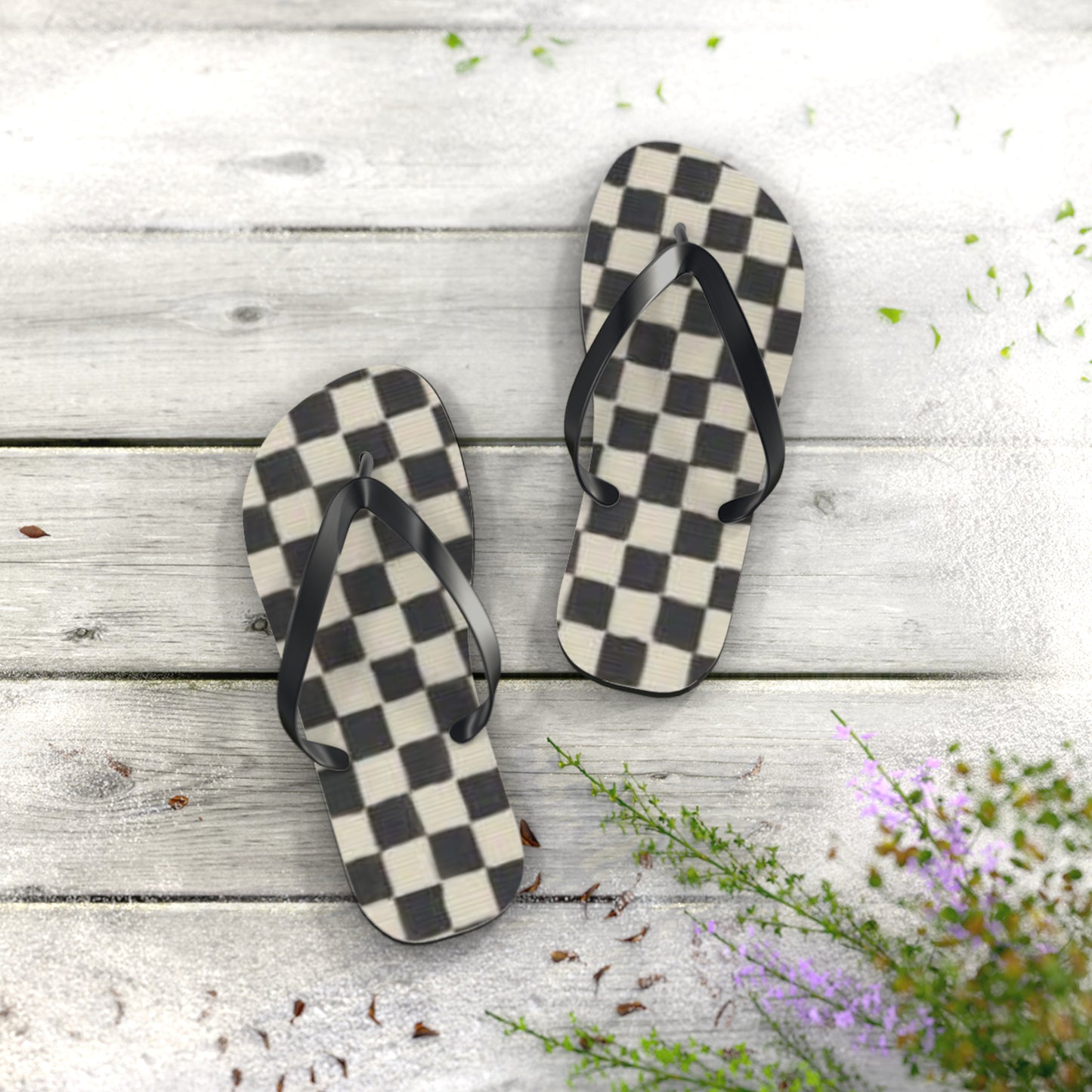 Black And White Sandals, Beach Shoes, Vacation Flip Flops, Pool Slides