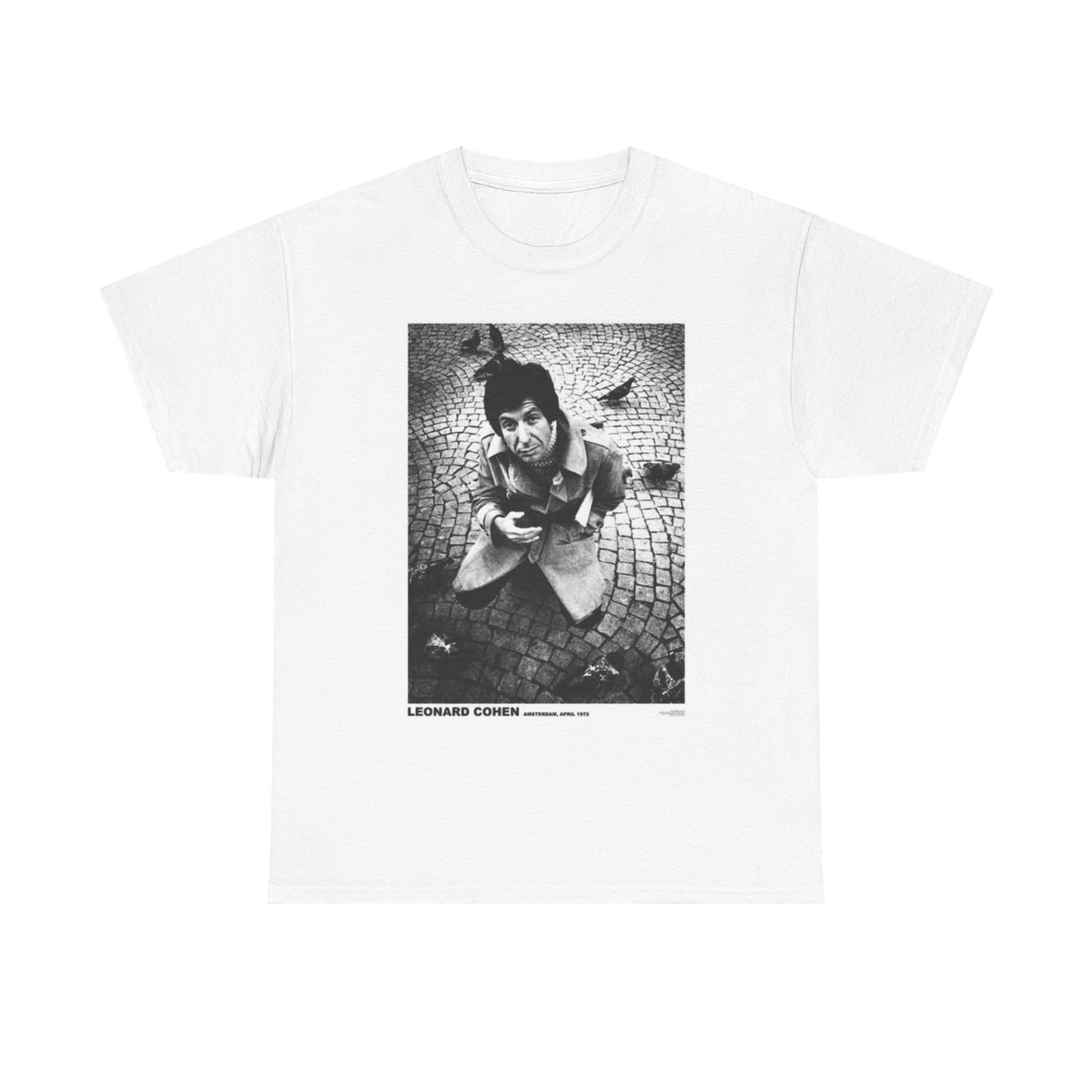 Leonard Cohen Graphic T Shirt Vintage Poster Unisex Heavy Cotton Tee