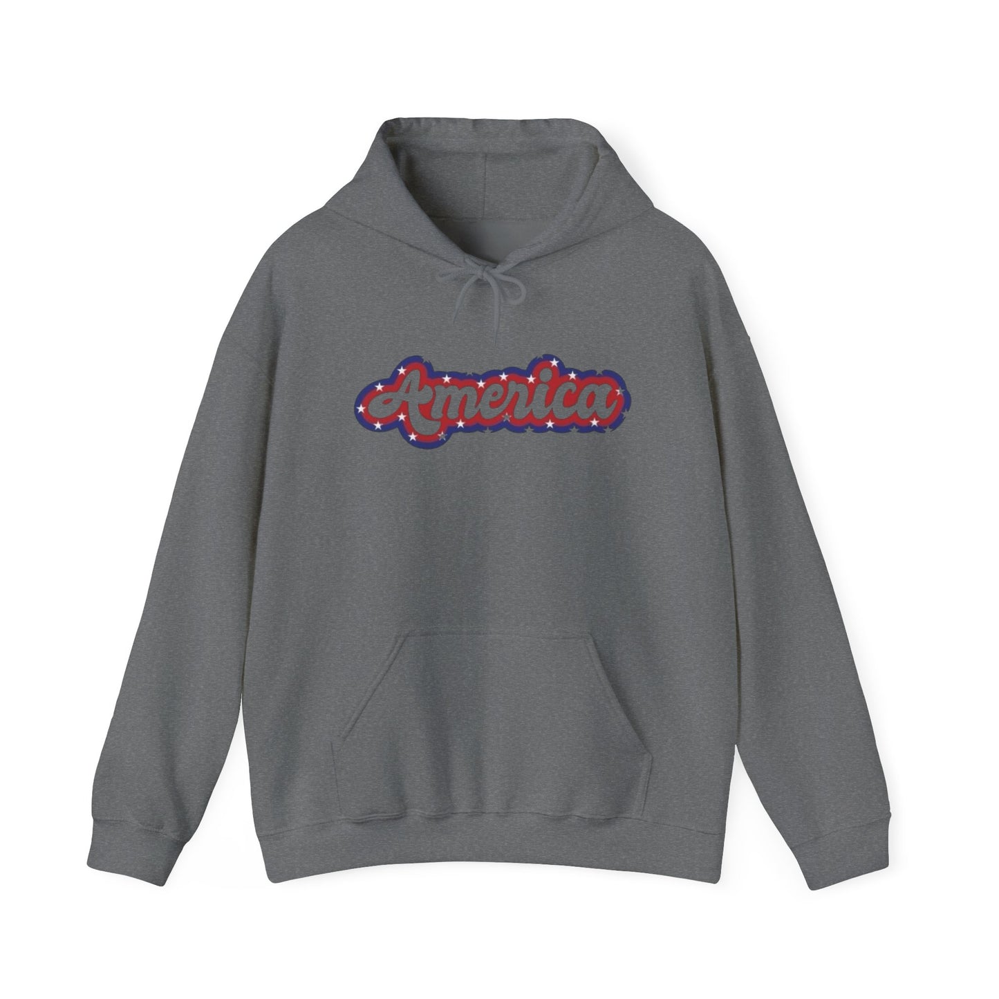 America Flag Retro USA Graphic Hoodie Unisex Heavy Blend™ Hooded Sweatshirt