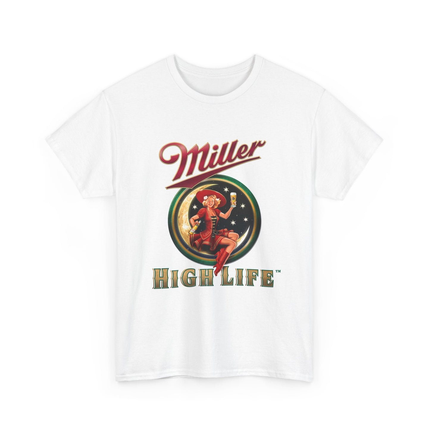 High Life Beer Vintage Graphic T Shirt Unisex Heavy Cotton Tee
