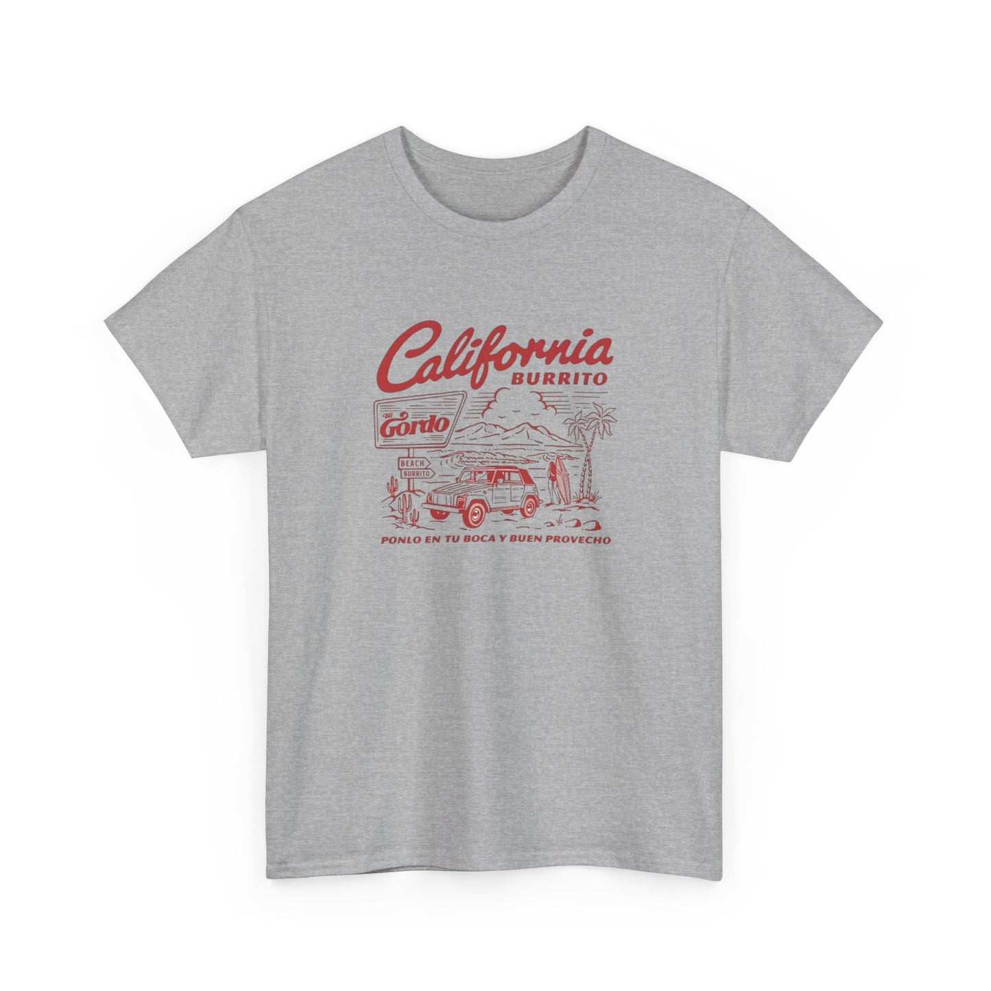 California Burrito Retro Graphic T Shirt S-5XL NEW Unisex Heavy Cotton Tee