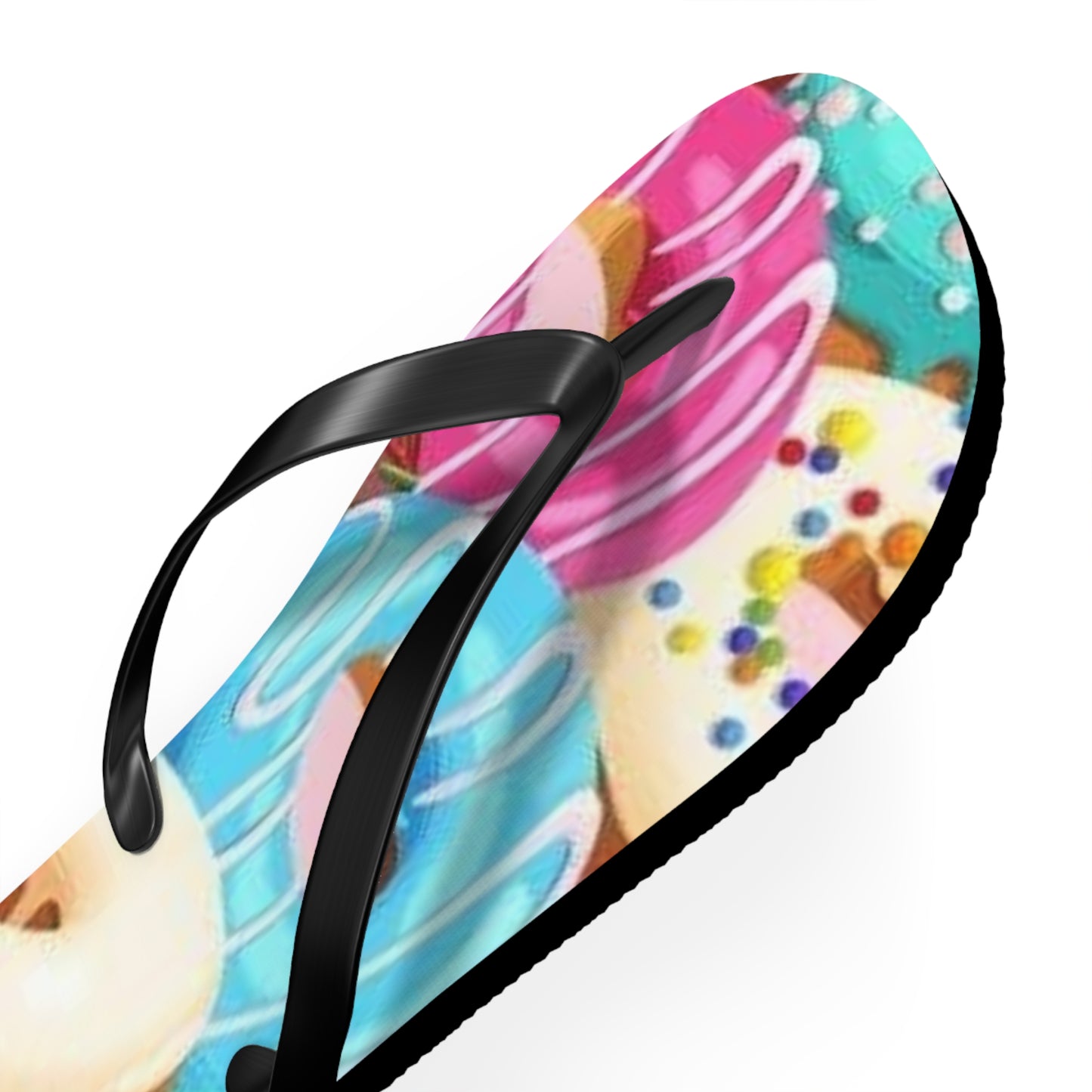 Donut Summer Sandals, Beach Shoes, Vacation Flip Flops, Pool Slides, Comfortable