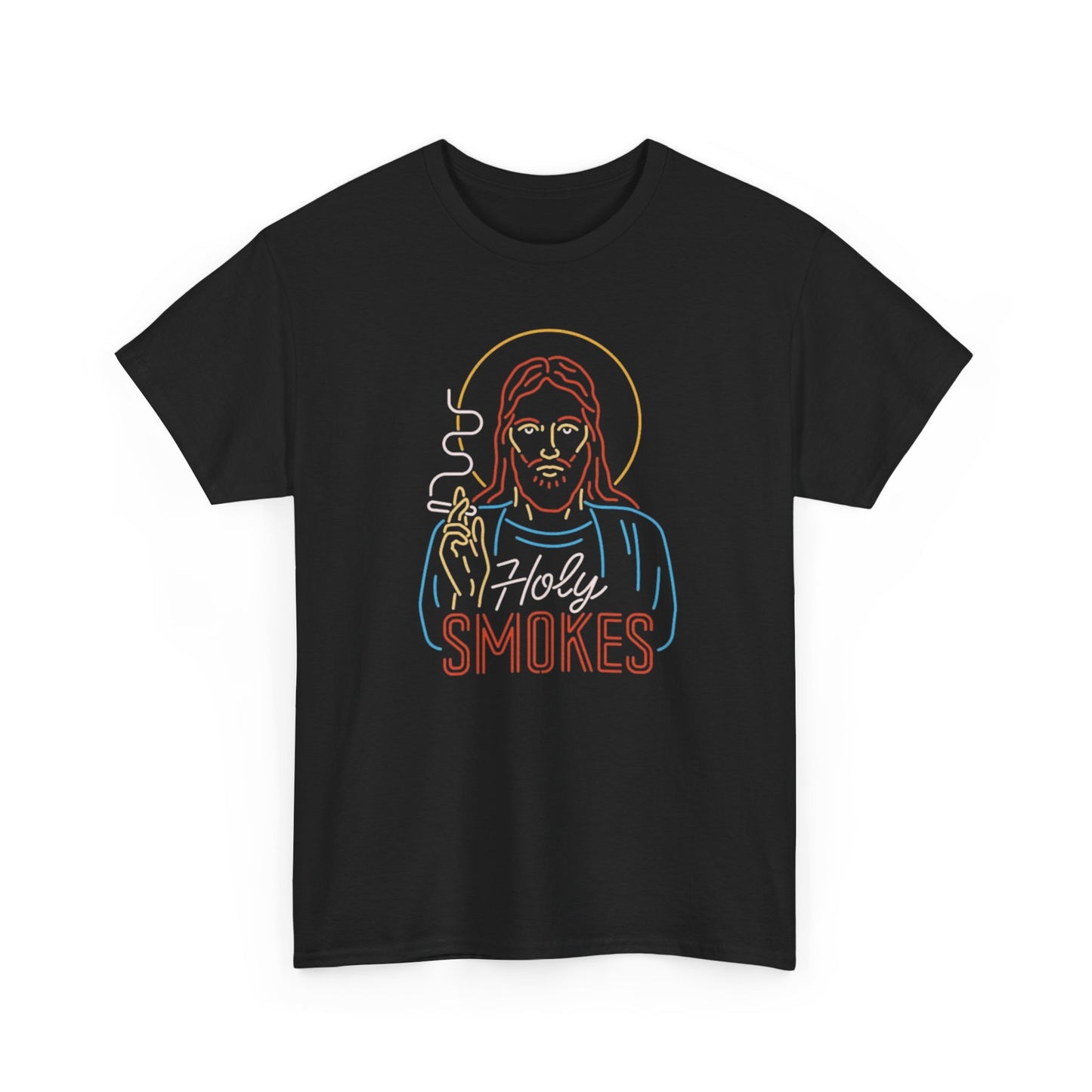 Holy Smokes Funny Weed Graphic T Shirt NEW S-5XL Unisex Heavy Cotton Tee