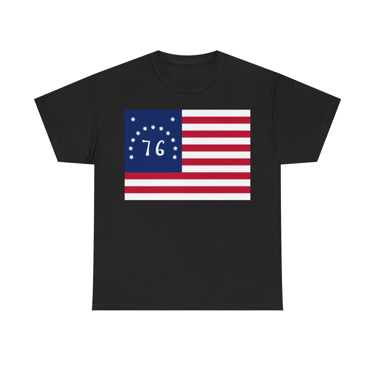 1776 Flag Tshirt American Flag USA Betsy Ross july 4th Unisex Heavy Cotton Tee