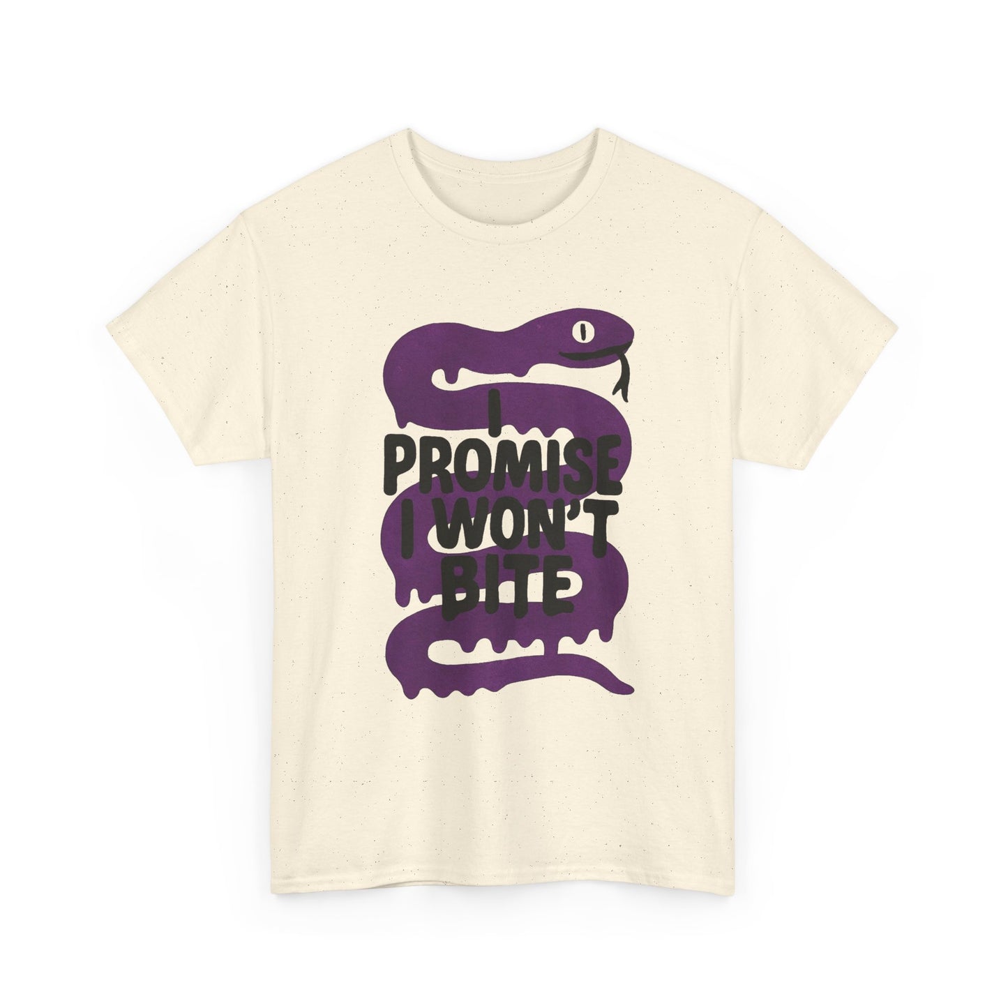 I Promise I Wont Bite Snake Graphic T Shirt Men's Heavy Cotton Tee