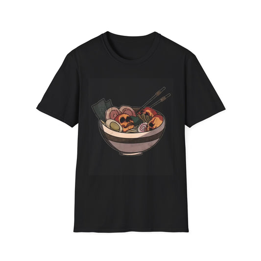Death Miso Soup Graphic T Shirt Retro Funny Skeleton Unisex Softstyle T-Shirt