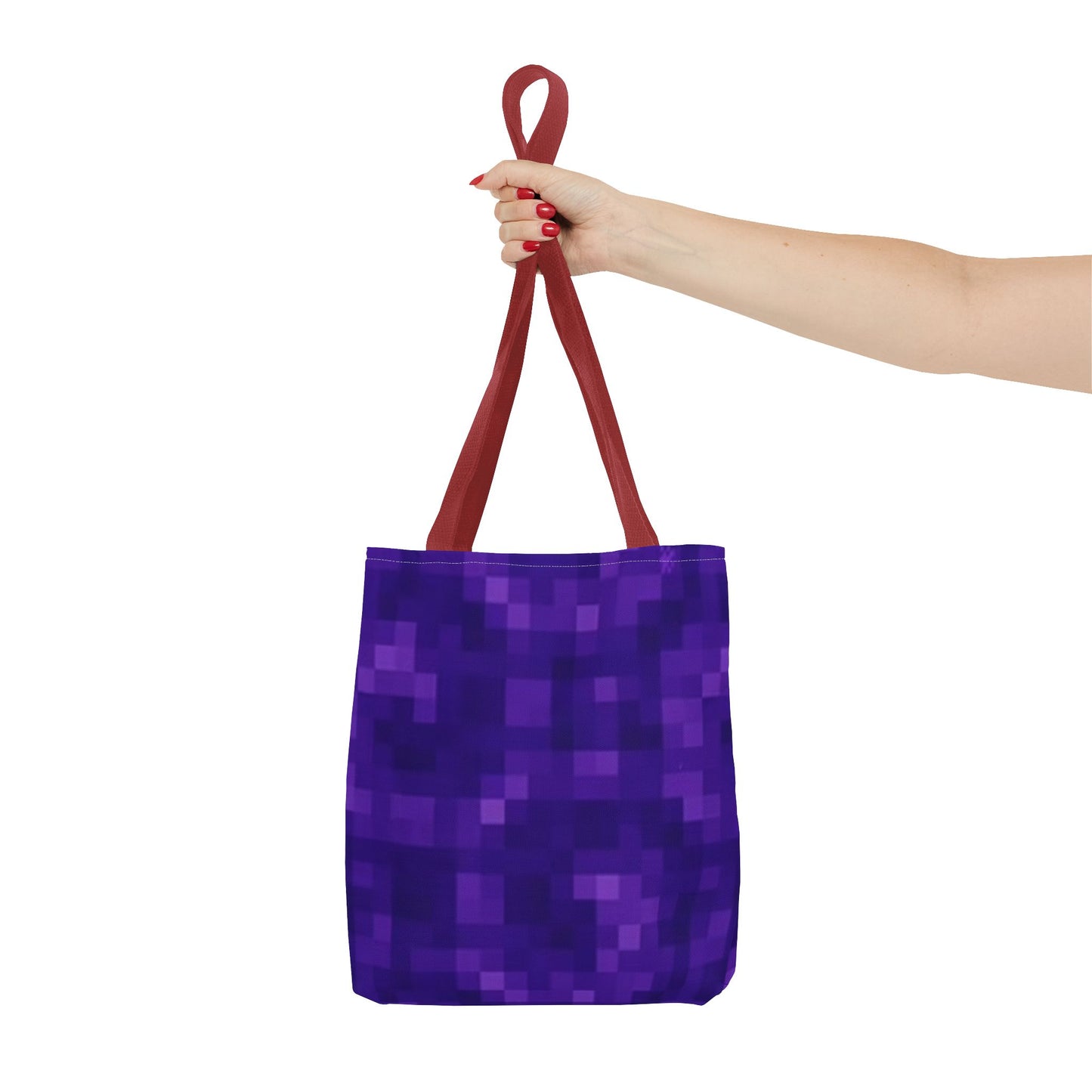 90s Pixelated Purple Multi Color BRAND NEW MODERN Tote Bag (AOP)