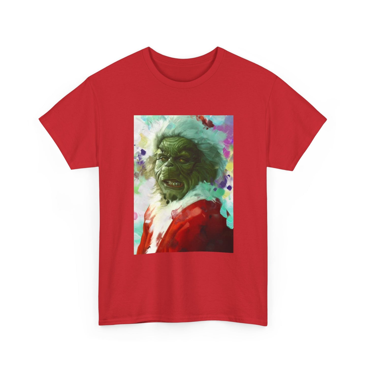 The Grinch Christmas Tshirt Holiday Santa Unisex Heavy Cotton Tee