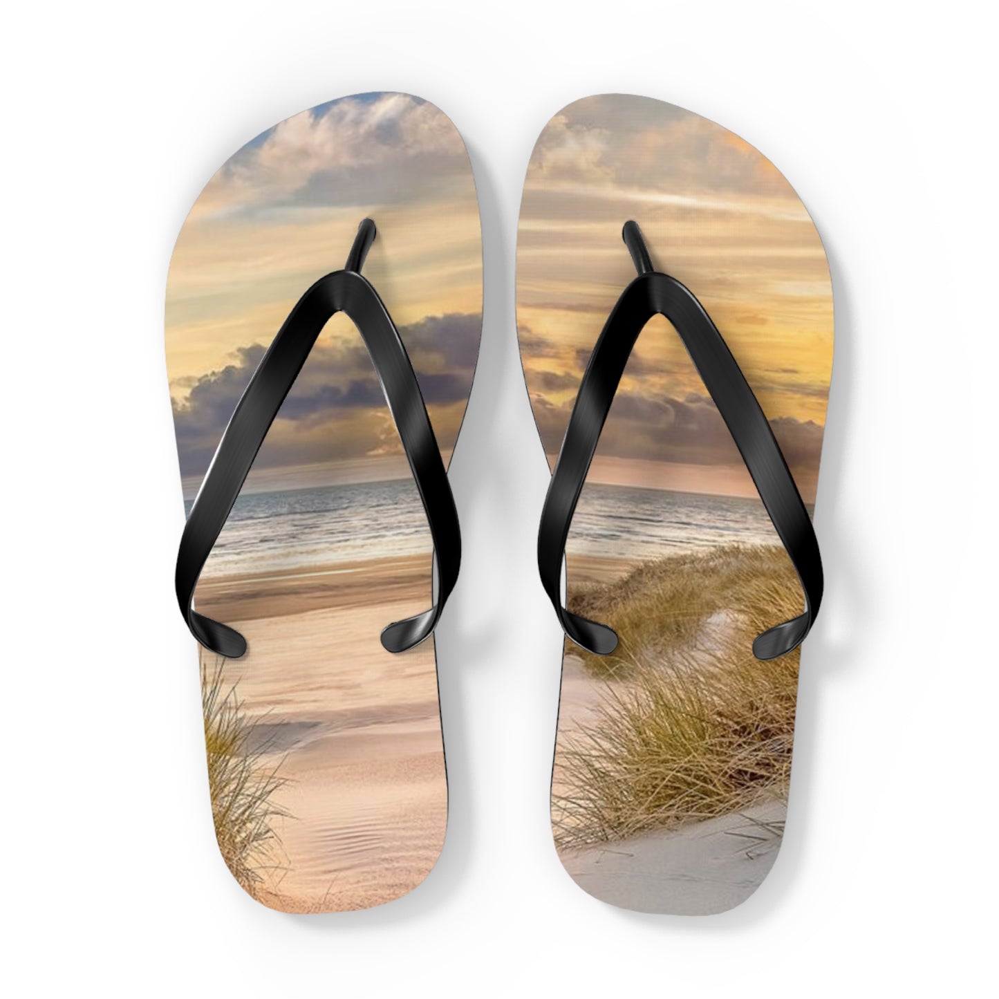 Beach Sunset Flip Flops, Sandals Slides, Summer Footwear, Brand New