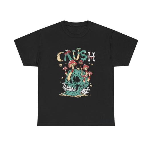 Crush Mushrooms Graphic T Shirt Unisex Heavy Cotton Tee