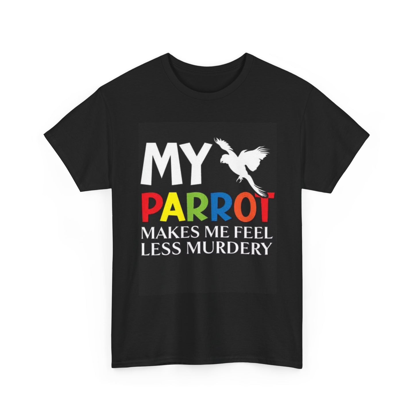 My Parrot Graphic T Shirt Funny Birds Art Rainbow Unisex Heavy Cotton Tee