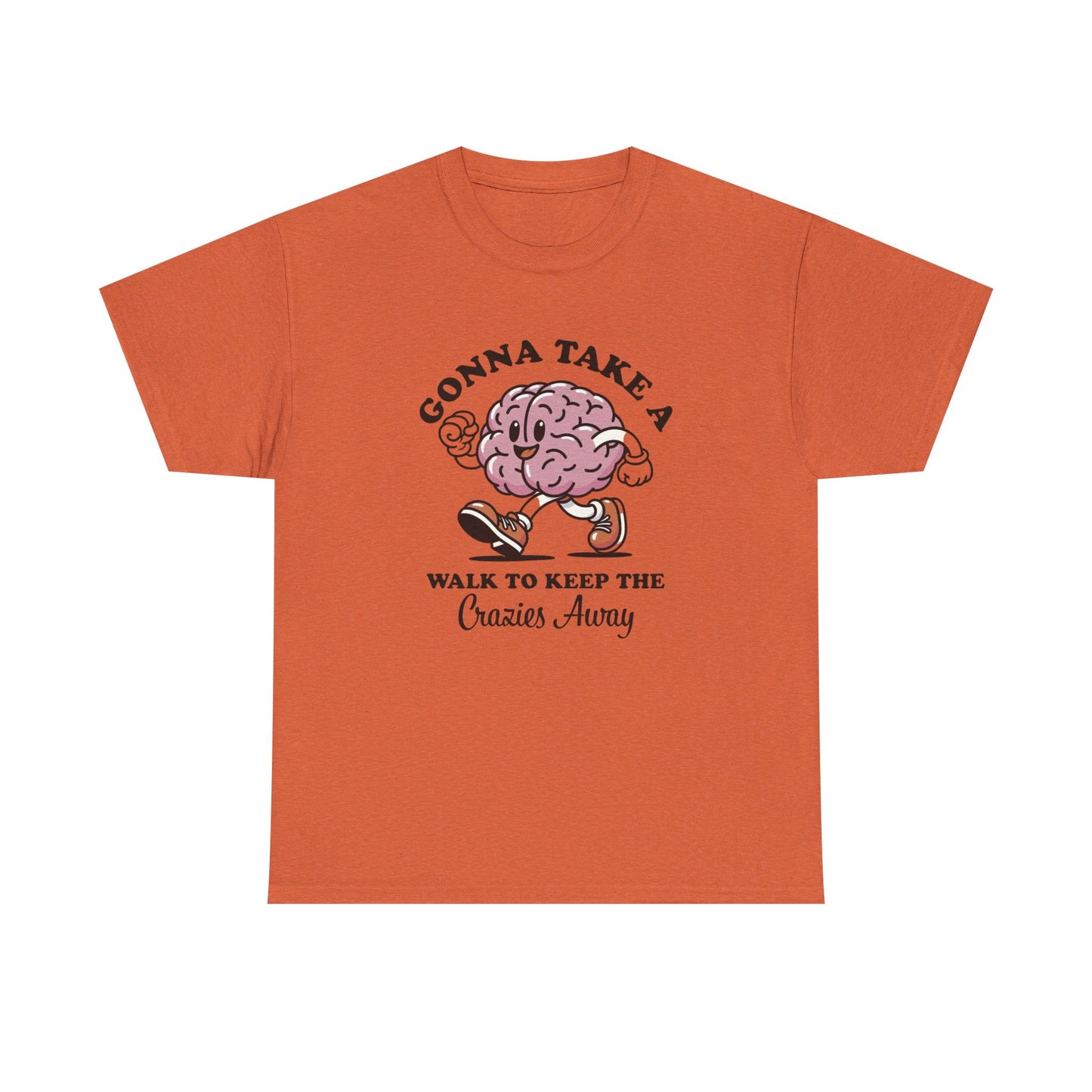 Gonna Take A Walk Mental Health Graphic T Shirt Unisex Heavy Cotton Tee
