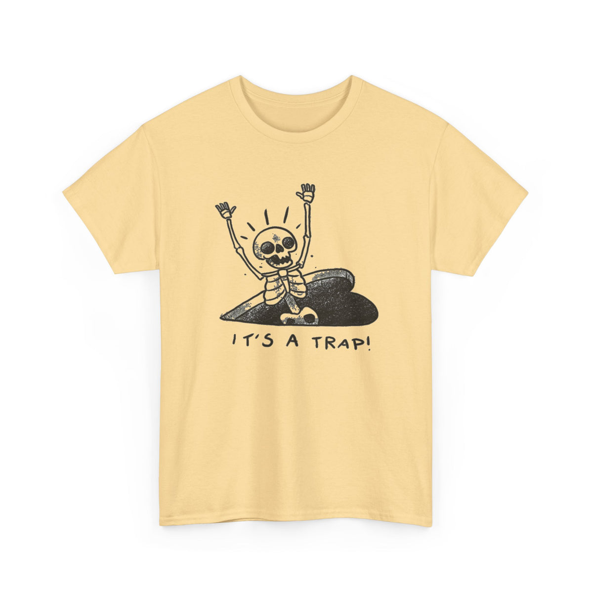 Love Is A Trap Graphic Skeleton It's a Trap T-Shirt Men's Tee