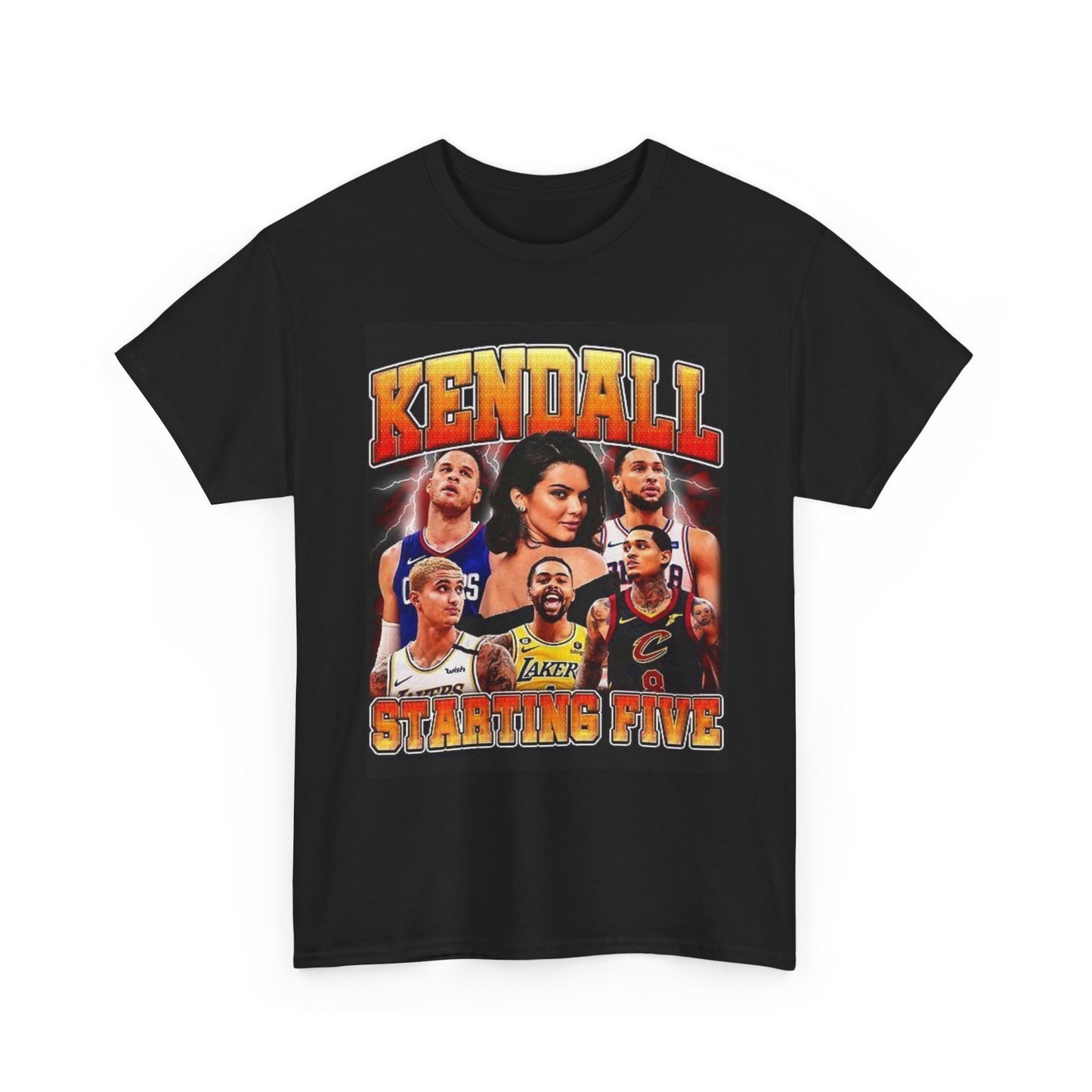 Kendall Jenner Funny Graphic T Shirt Starting Five Retro Unisex Heavy Cotton Tee